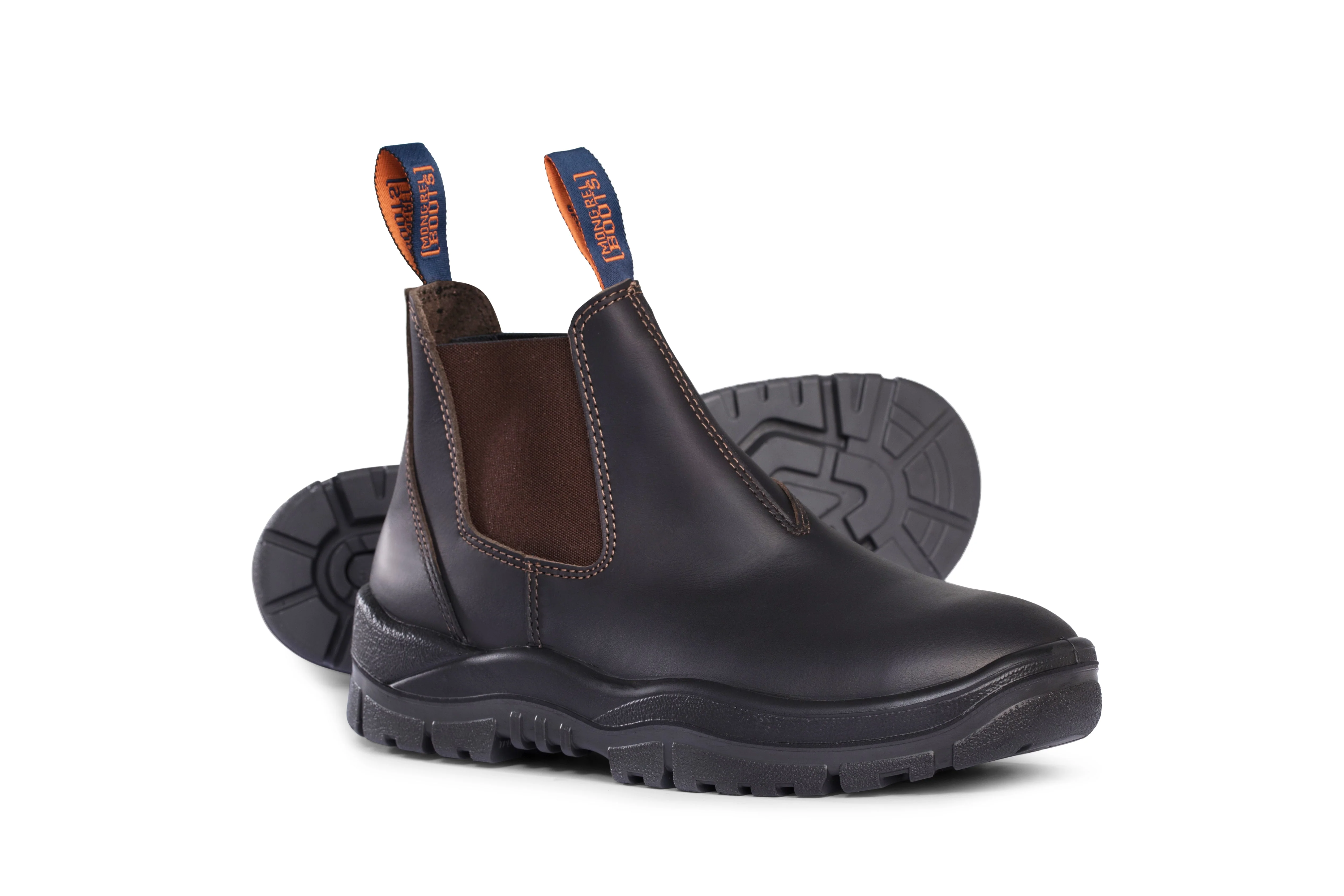 Mongrel 240090 Elastic Side V-Cut Boot Brown Work Boot - Image 3