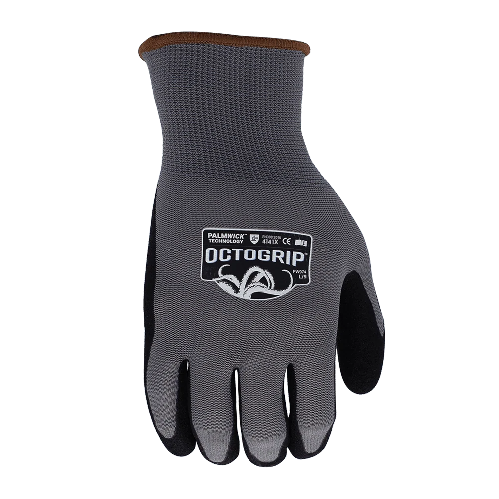 Octogrip PW974 Breathable Dexterous Nitrile Coated Palm Work Glove - Image 3