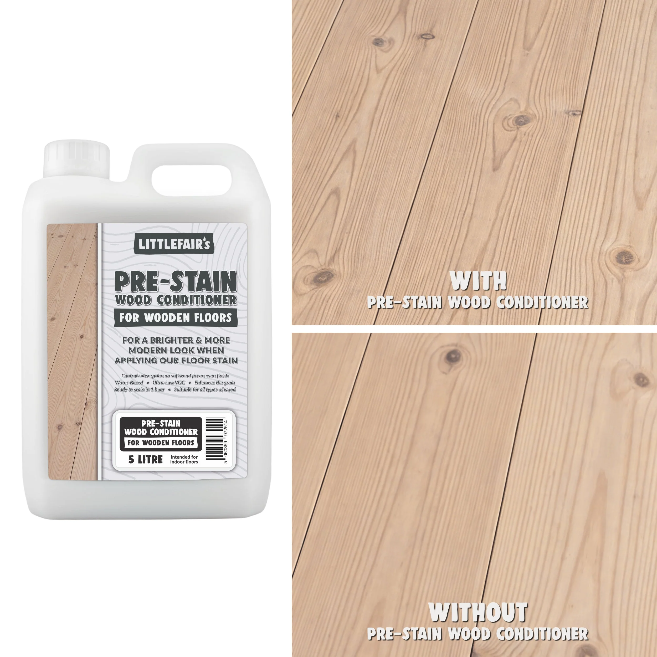 Pre-Stain Wood Conditioner - Flooring (Ideal for Use Before Using Wooden Floor Stain) - Image 5