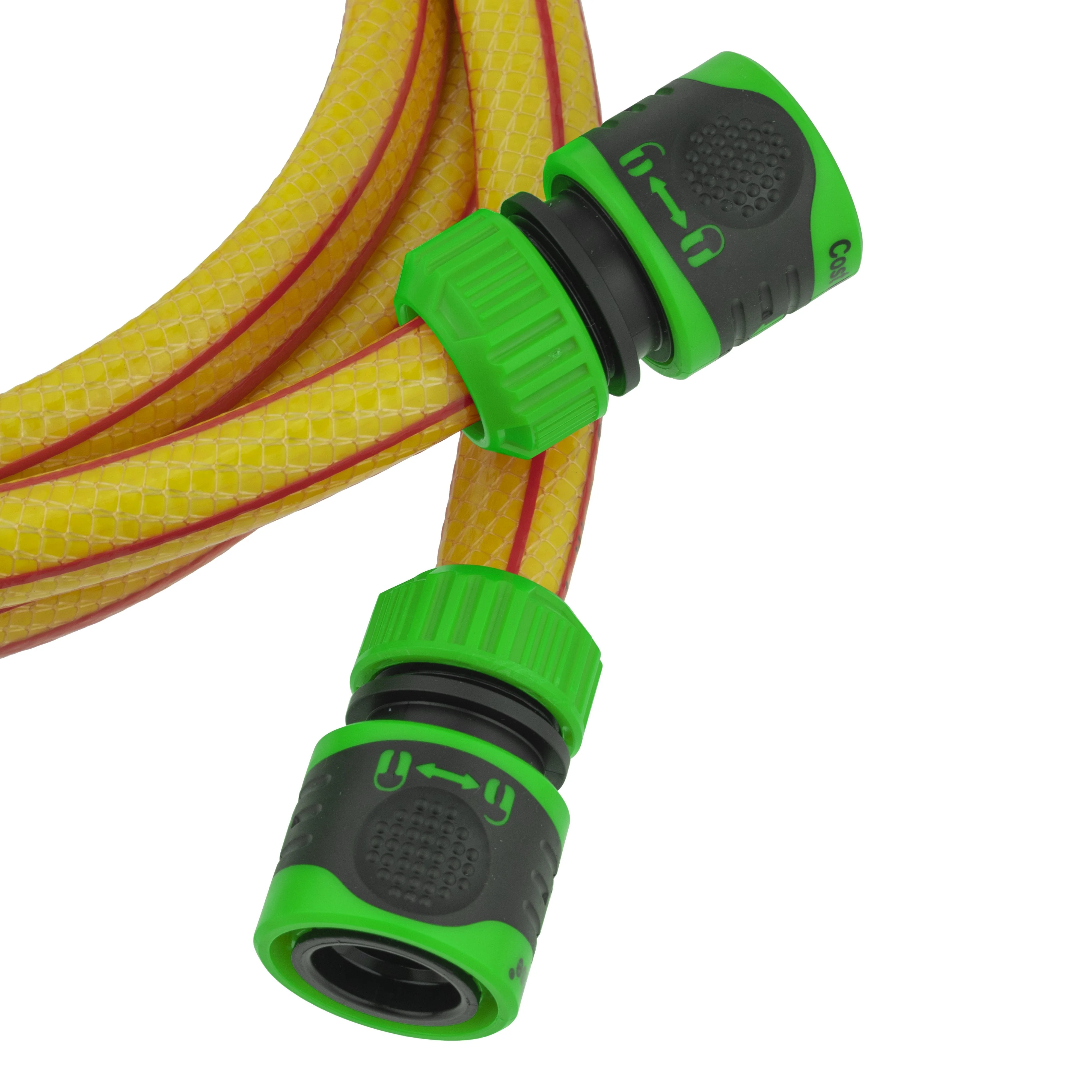 Premium Garden Hose Yellow with Green Lock Connectors - Image 3