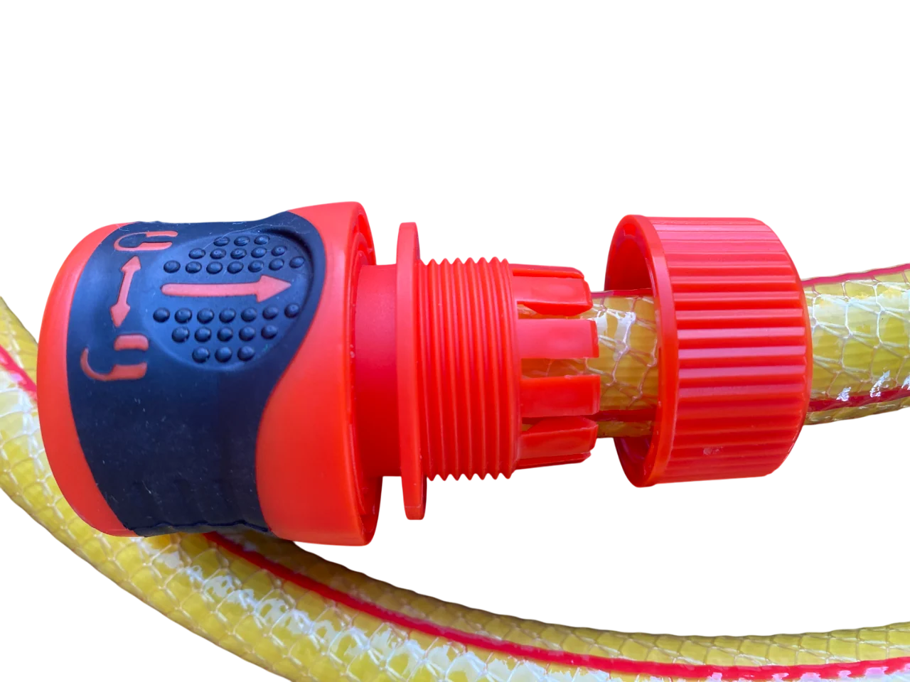 Premium Garden Hose Yellow with Orange Lock Connectors - Image 3