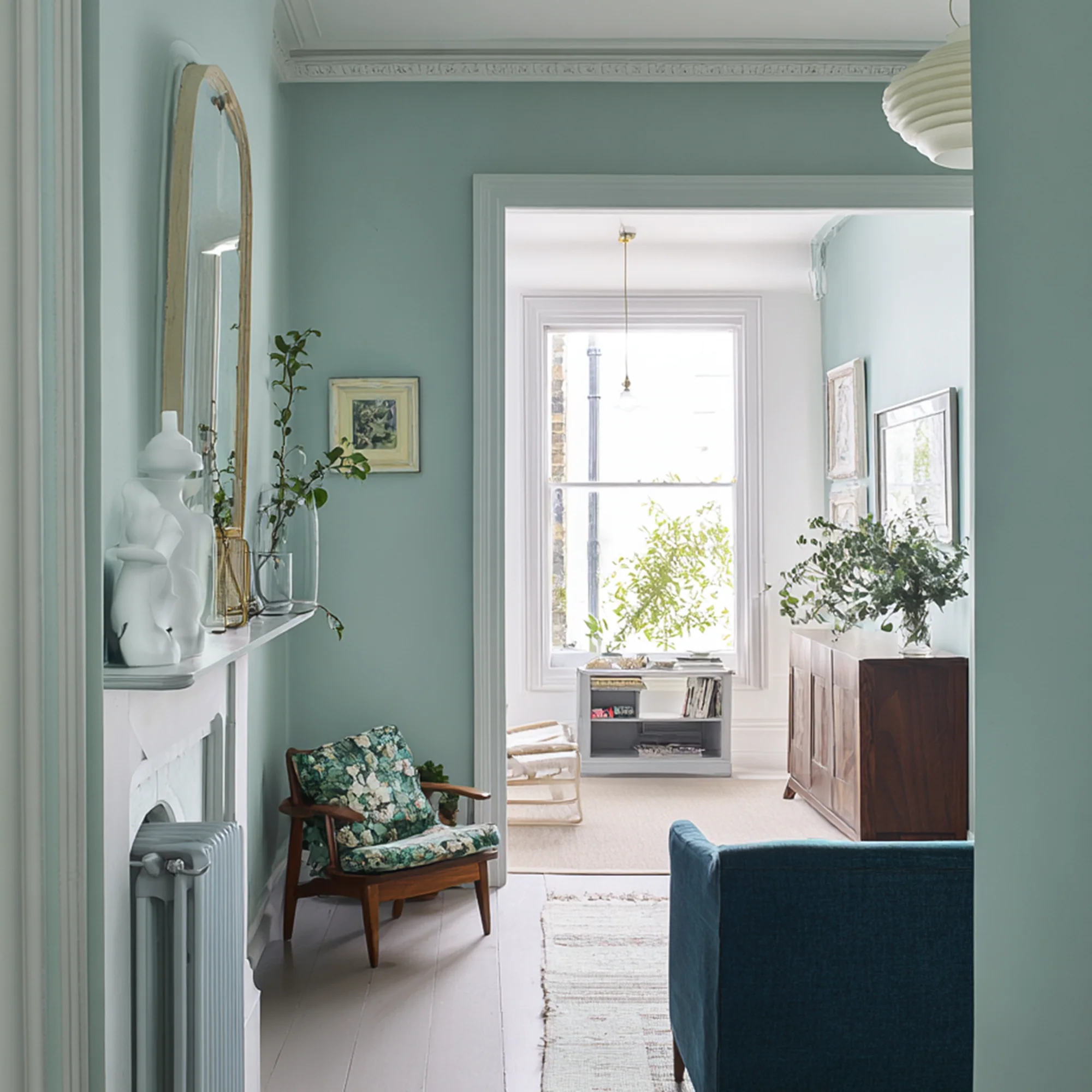 Little Knights - Rain Bluey Green Emerald - Matte/Eggshell/Silk/Satin/Gloss Interior Paint - Image 2