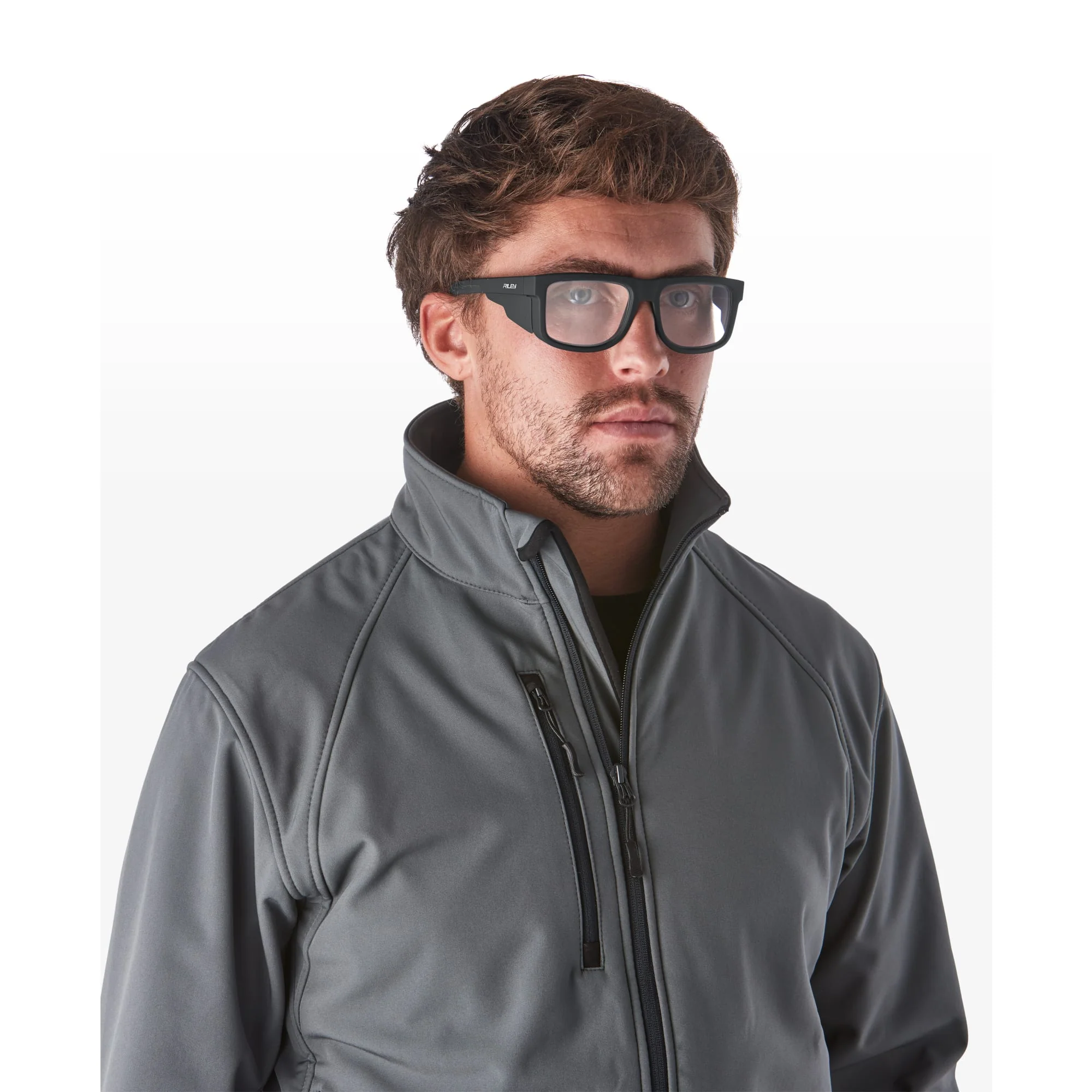 RILEY Navigator Anti-Scratch Safety Fashion Glasses – Clear Lens - Image 4