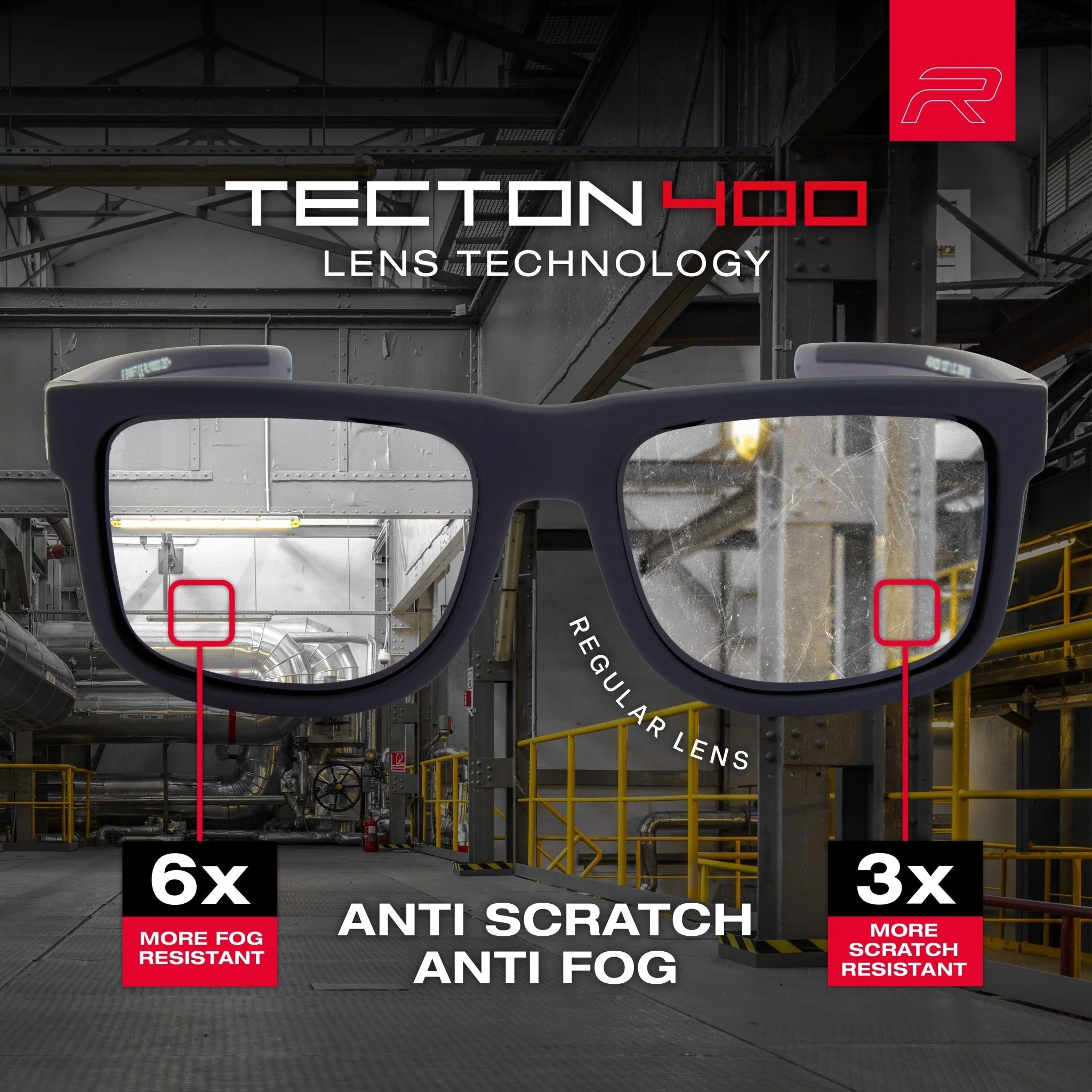 RILEY Navigator Anti-Scratch Safety Fashion Glasses – Clear Lens - Image 8