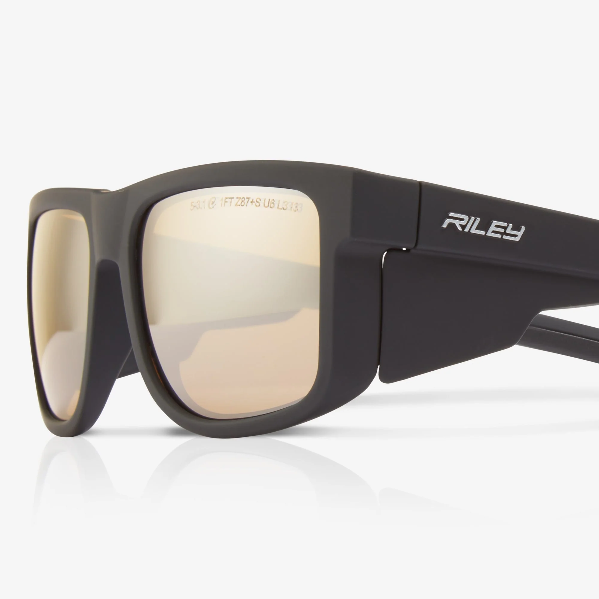 Riley Navigator – Antique Mirror Revo Safety Sunglasses, Anti-Scratch/Anti-Fog - Image 5