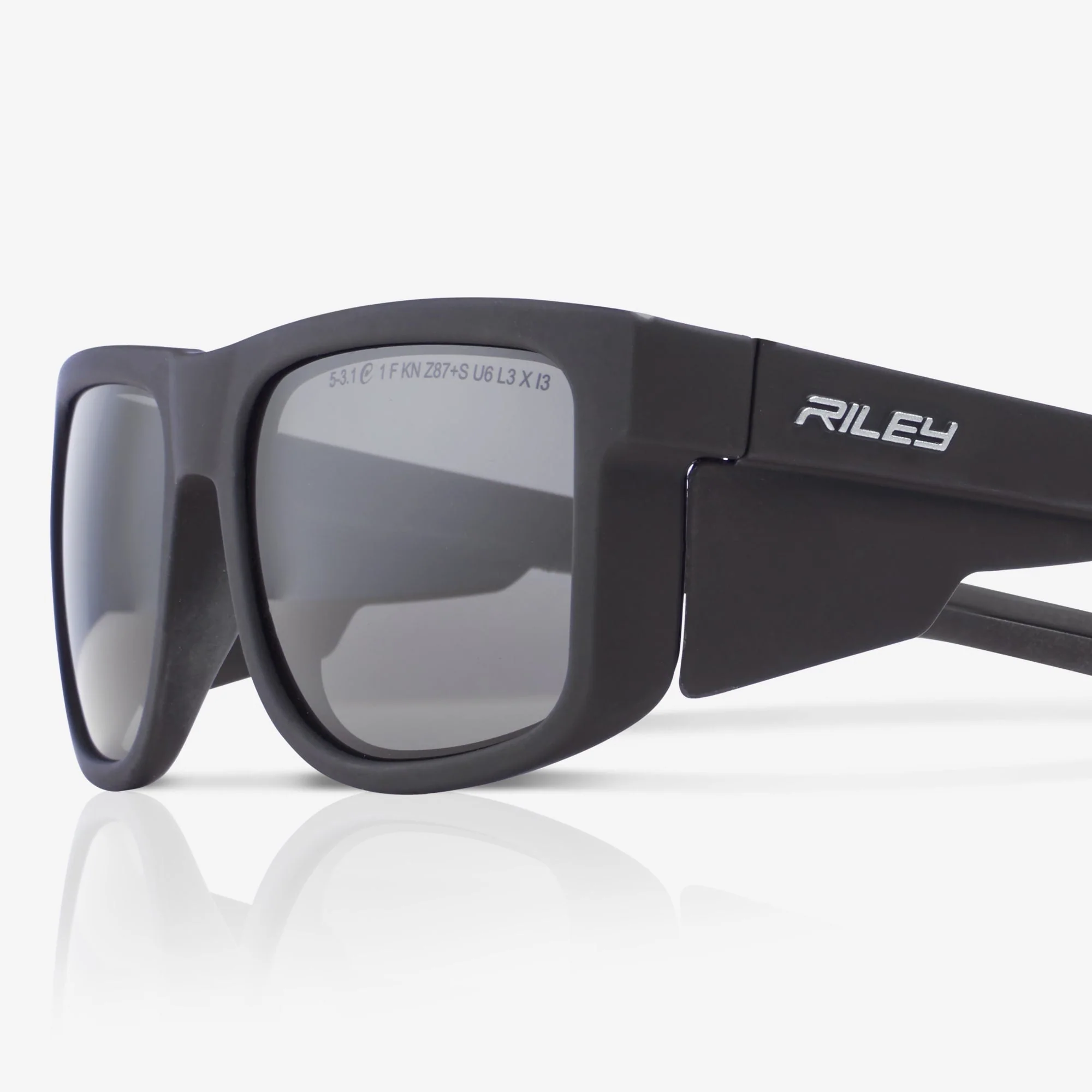 RILEY Navigator Anti-Scratch Safety Sunglasses with Grey Lens - Image 7
