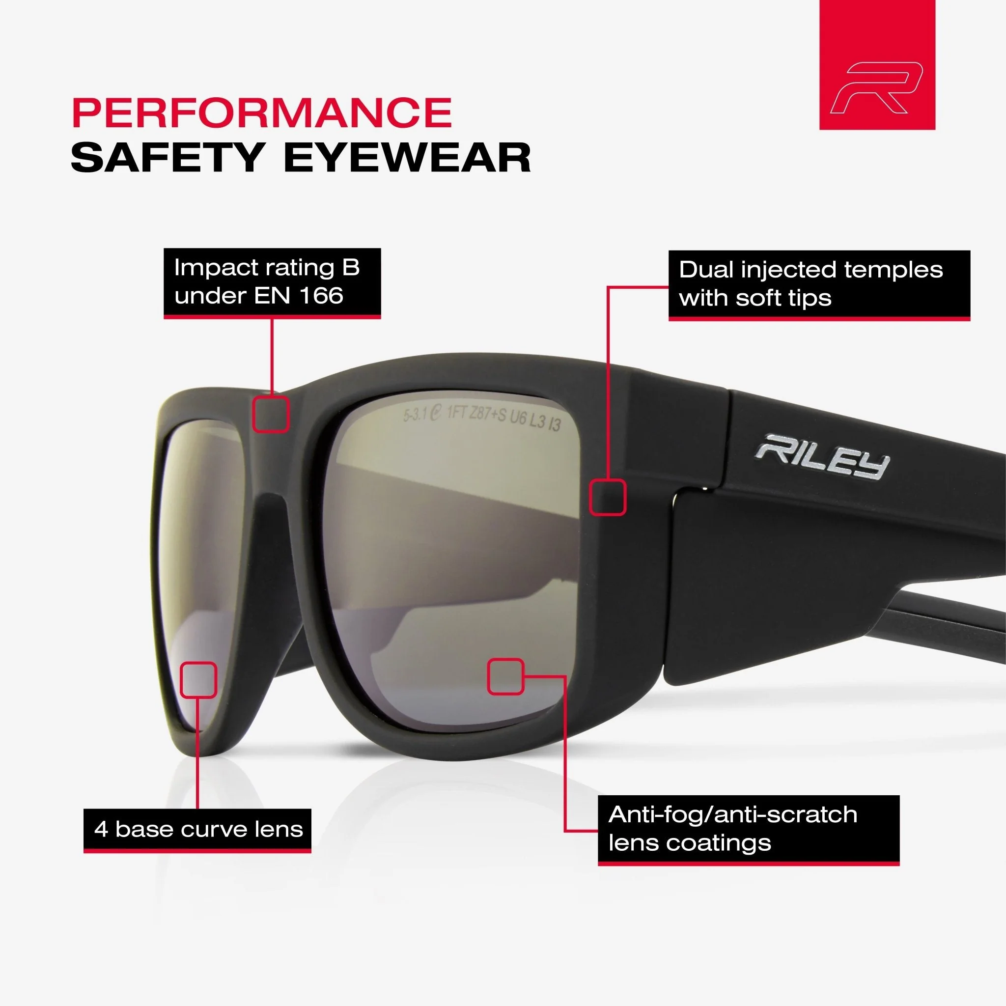 Riley Navigator – Polarised Safety Sunglasses, Anti-Scratch/Anti-Fog - Image 3