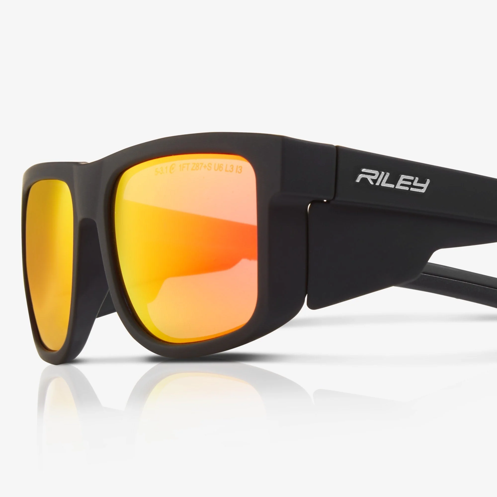 Riley Navigator – Red Mirror Revo Safety Sunglasses, Anti-Scratch/Anti-Fog - Image 7