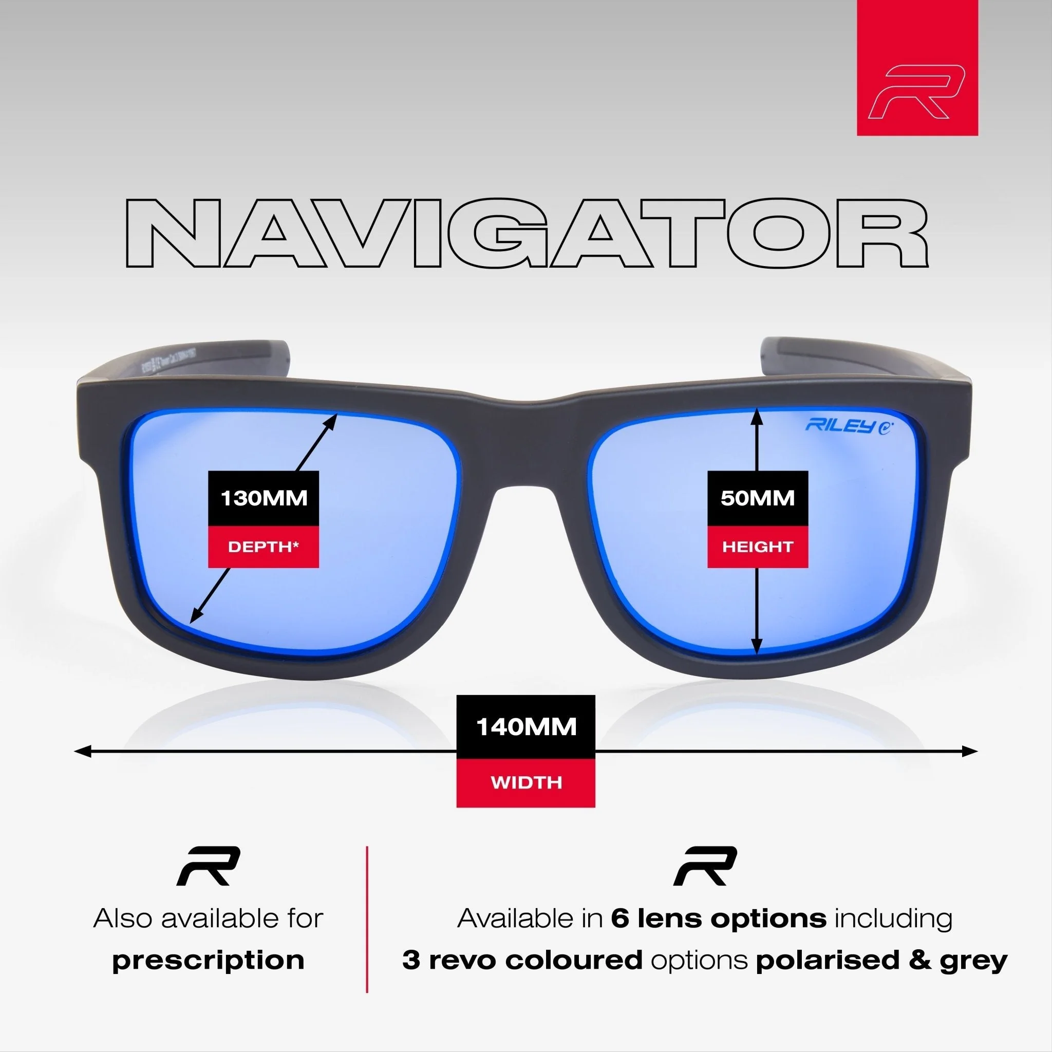 Riley Navigator Twinpack – Blue Mirror Safety Glasses + Blue Mirror Sunglasses - Image 4