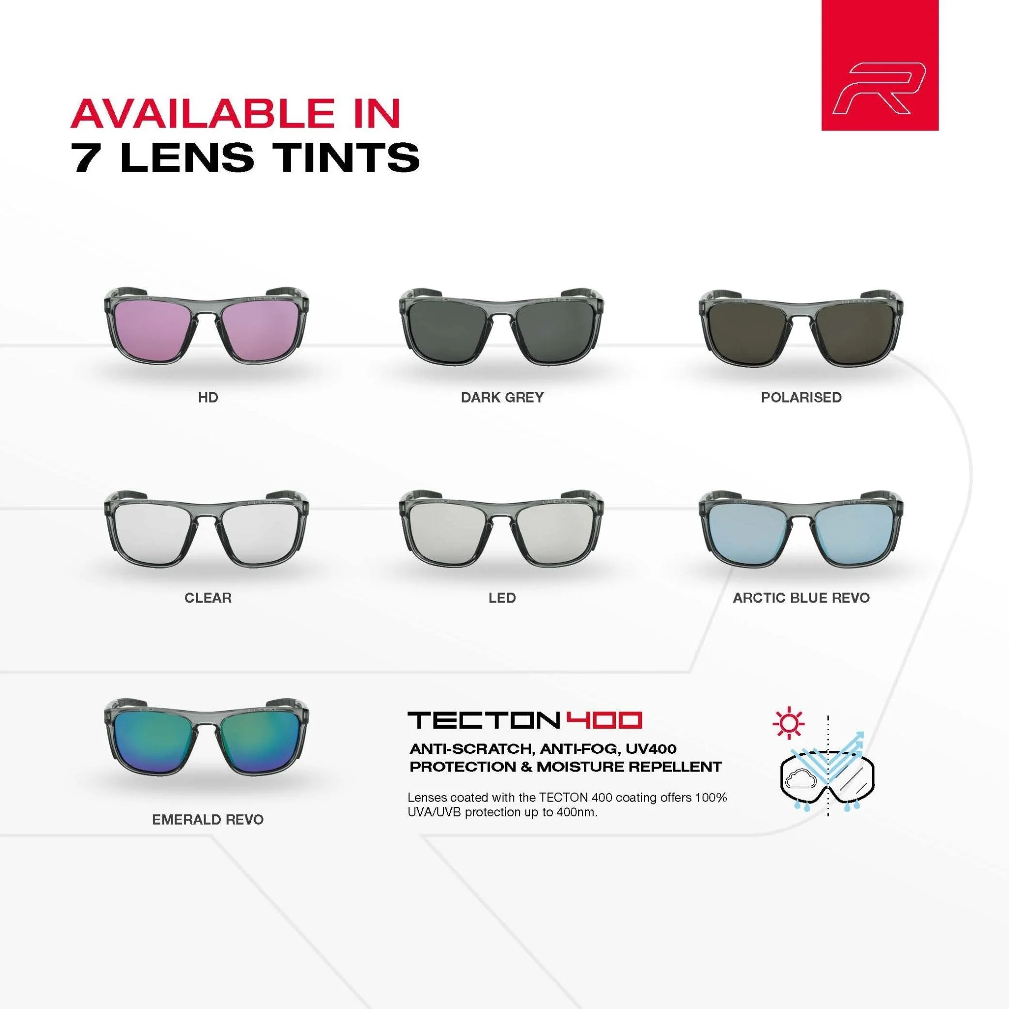 Riley Navigator X Safety Sunglasses – Green Mirror Revo, Smoked Frame, Anti-Fog/Anti-Scratch - Image 13
