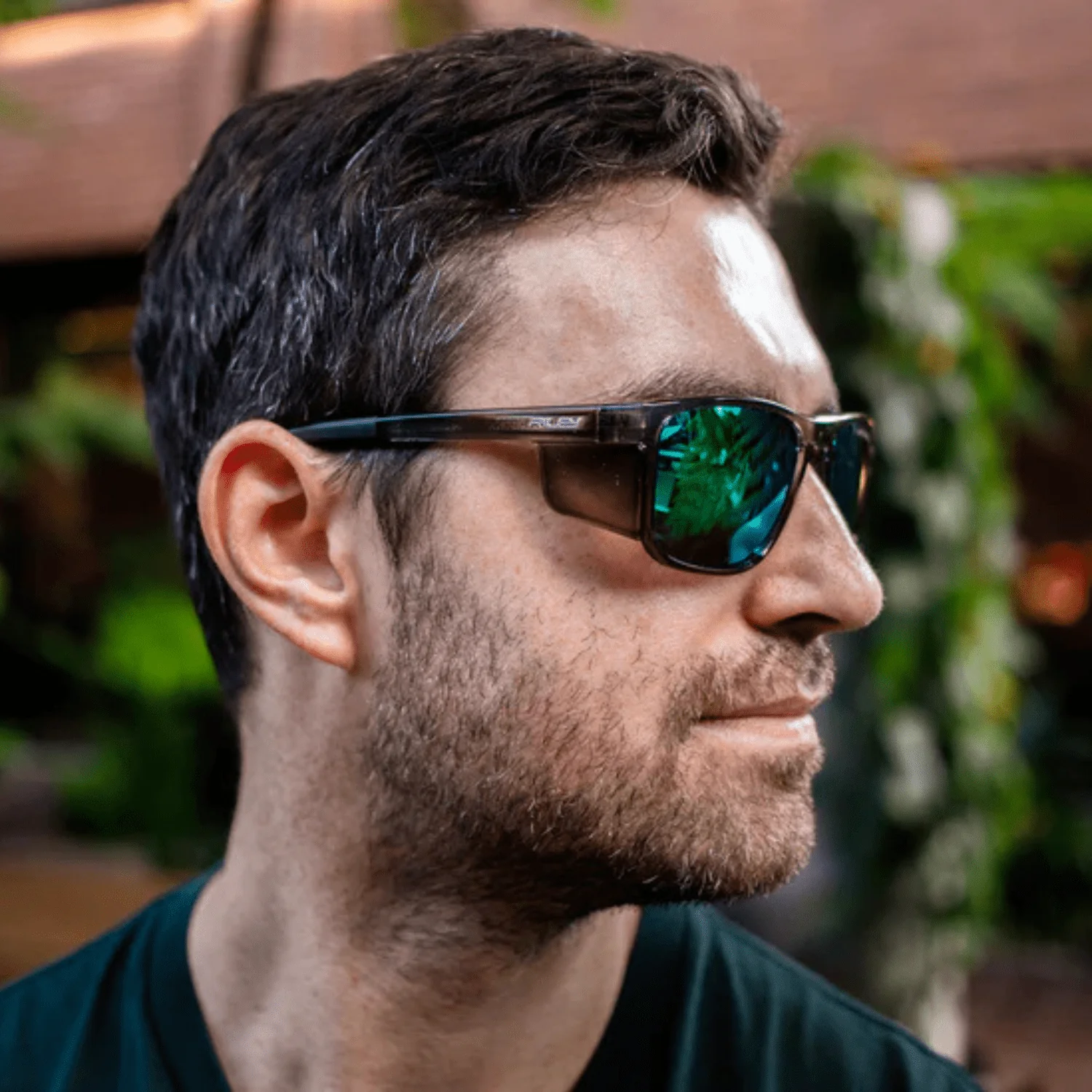 Riley Navigator X Safety Sunglasses – Green Mirror Revo, Smoked Frame, Anti-Fog/Anti-Scratch - Image 6