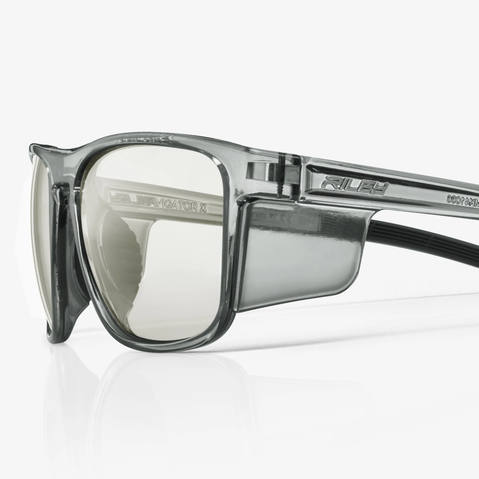 Riley Navigator X Safety Sunglasses – LED Lens, Smoked Frame, Anti-Fog/Anti-Scratch - Image 4