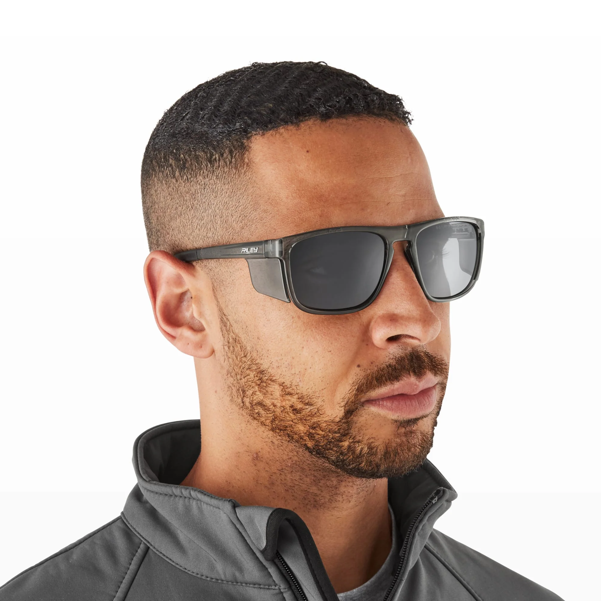 Riley Navigator X Safety Sunglasses – Polarised Lens, Smoked Frame, Anti-Fog/Anti-Scratch - Image 9