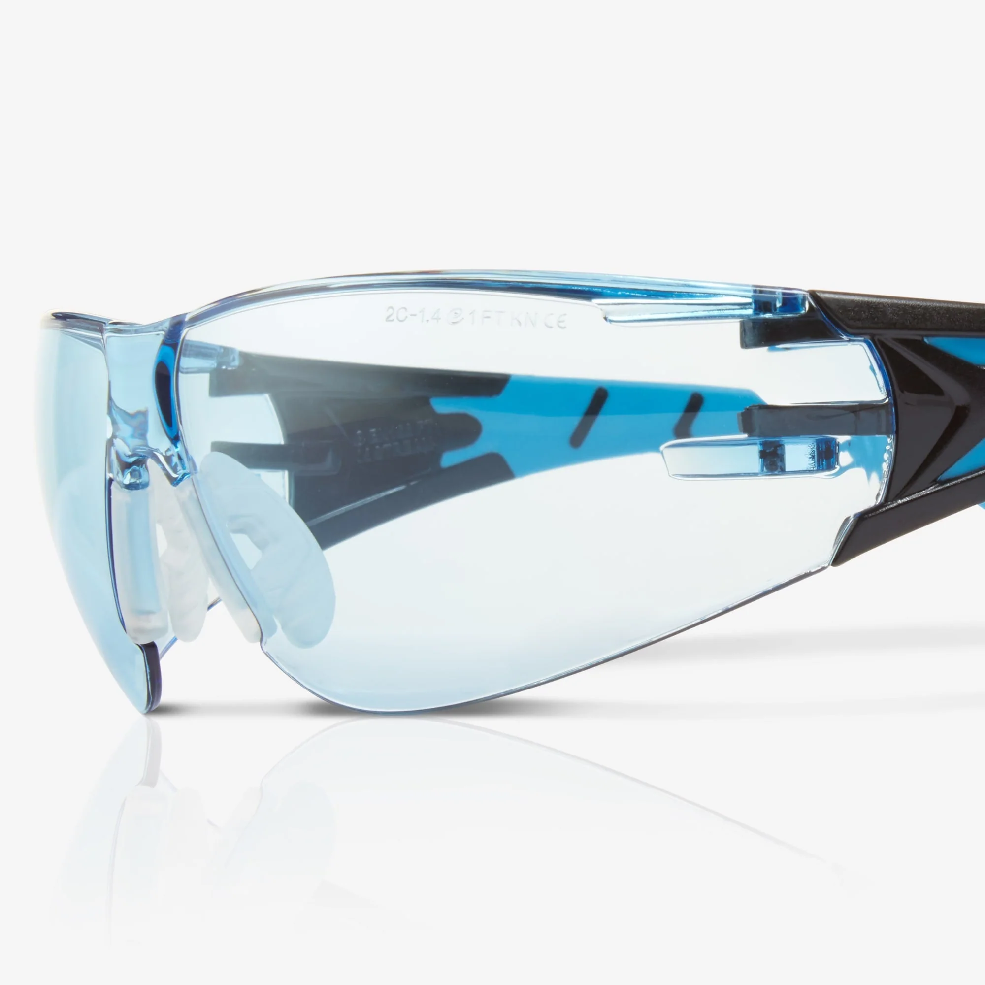 Riley Stream™ Blue – Frameless, Metal-Free Safety Glasses (Blue Tint, Anti-Fog) - Image 3