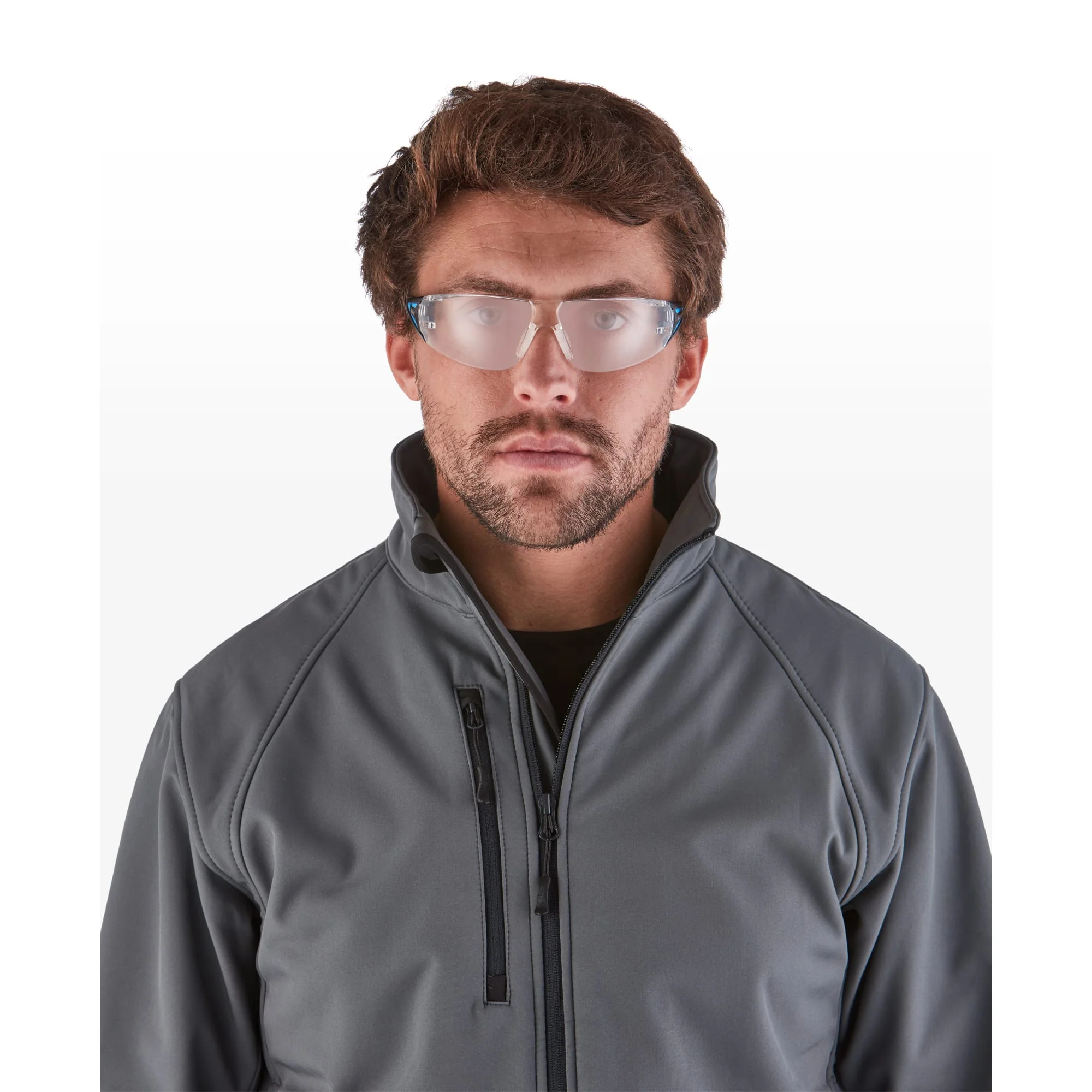 RILEY Stream Blue Frameless Metal-Free Safety Glasses with Clear Lens - Image 5
