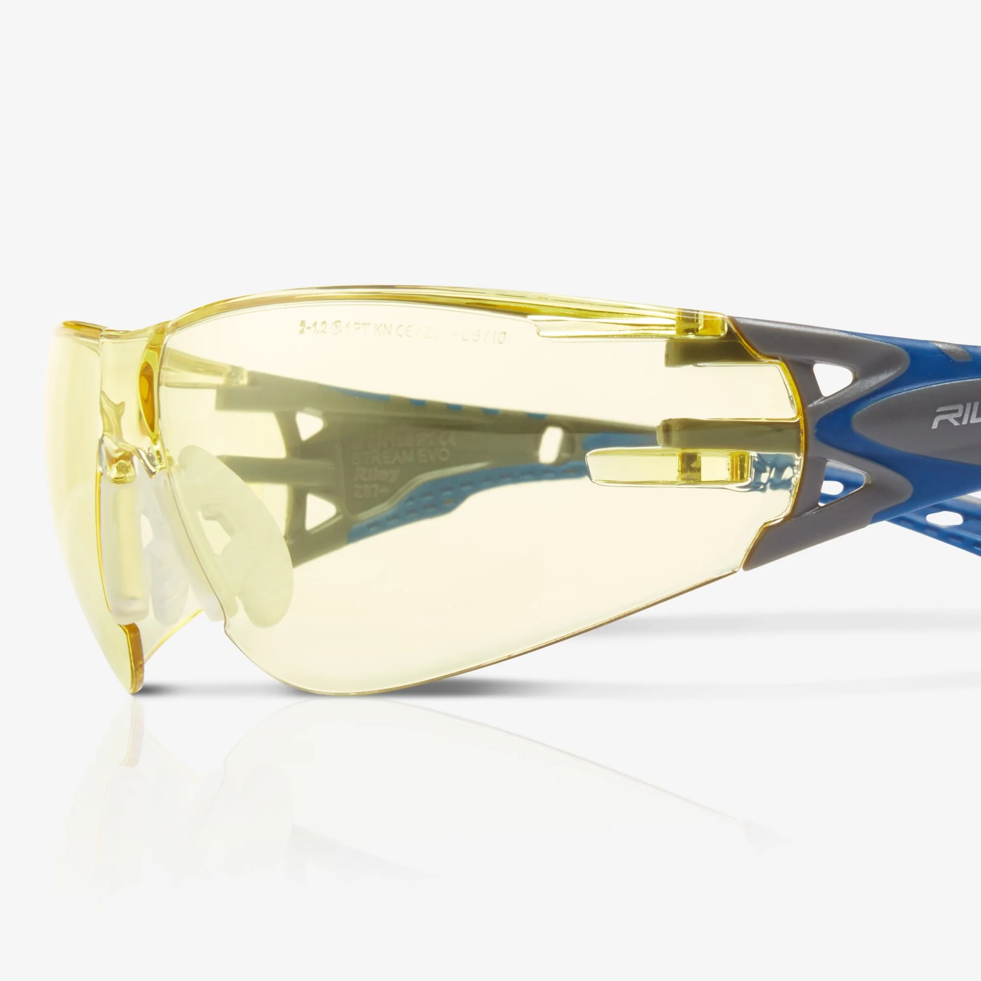 Riley Stream™ Evo – Anti-Fog Blue-Light-Blocking Safety Glasses (Yellow Lens) - Image 3