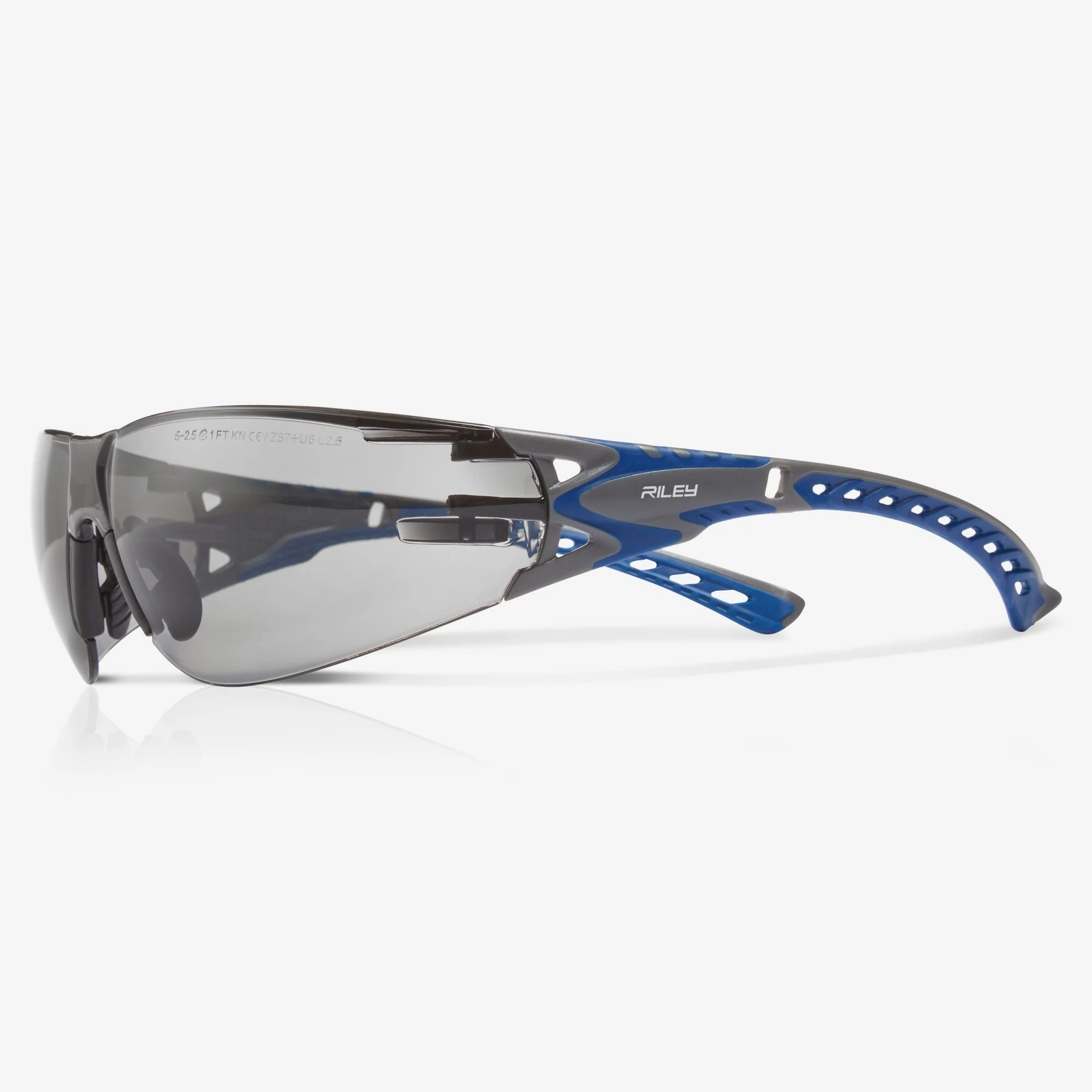 RILEY Stream Evo  Anti Fog  Wrap Around Safety Glasses with Grey Tint Lens