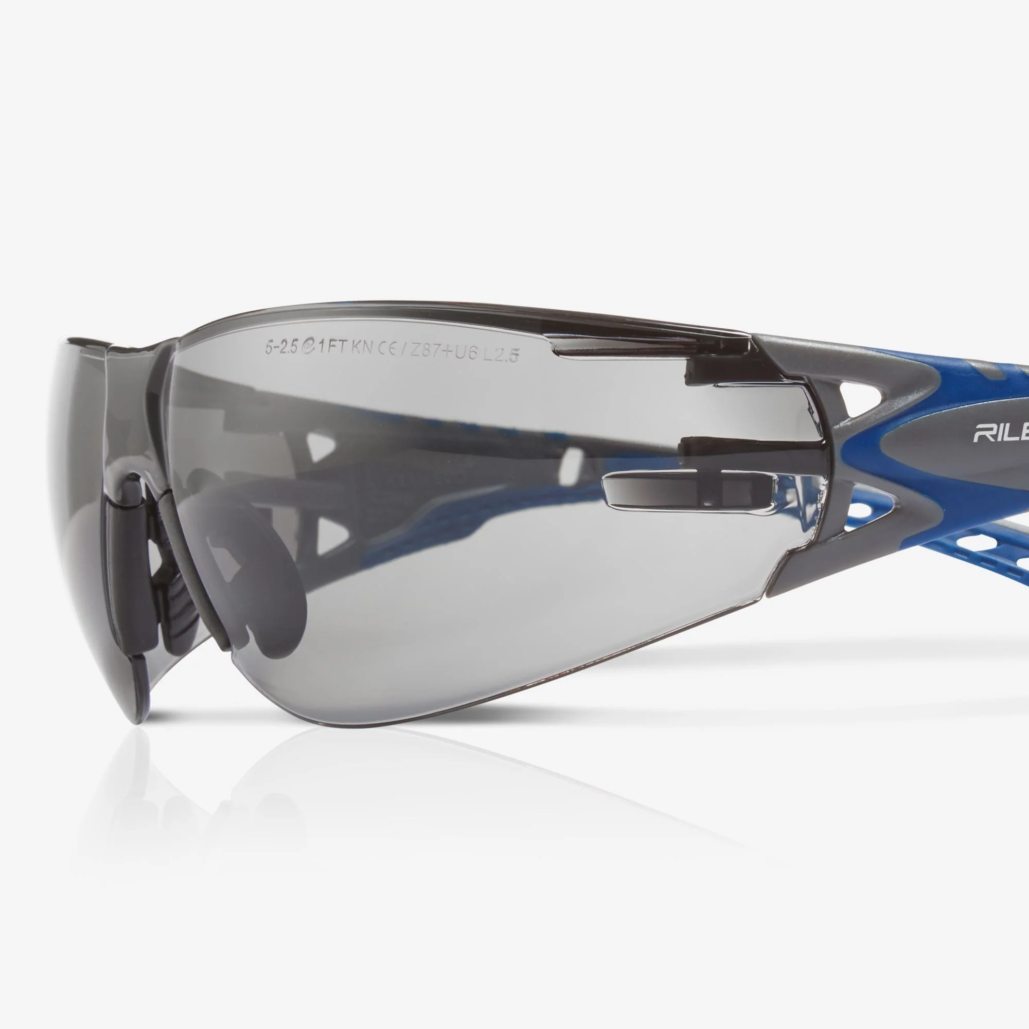 RILEY Stream Evo  Anti Fog  Wrap Around Safety Glasses with Grey Tint Lens - Image 3