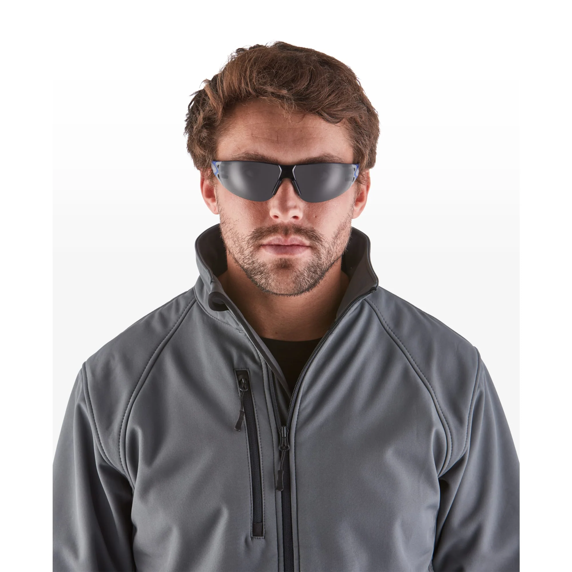 RILEY Stream Evo  Anti Fog  Wrap Around Safety Glasses with Grey Tint Lens - Image 5