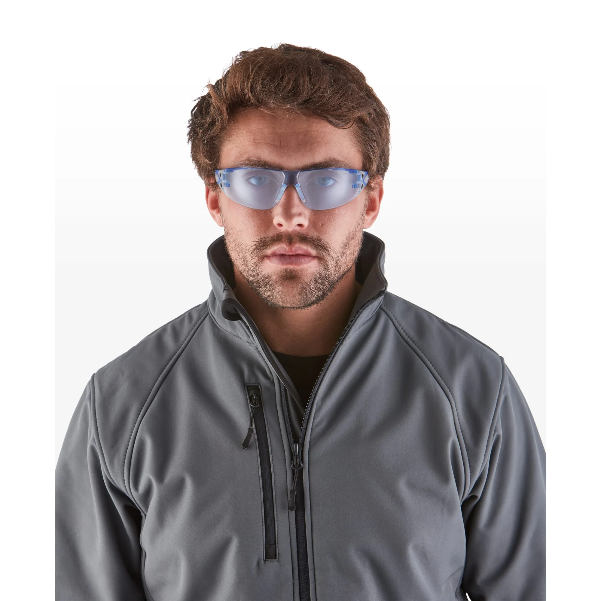 Riley Stream Evo Safety Glasses – Blue Tint, Anti-Fog, Metal-Free Wraparound - Image 3