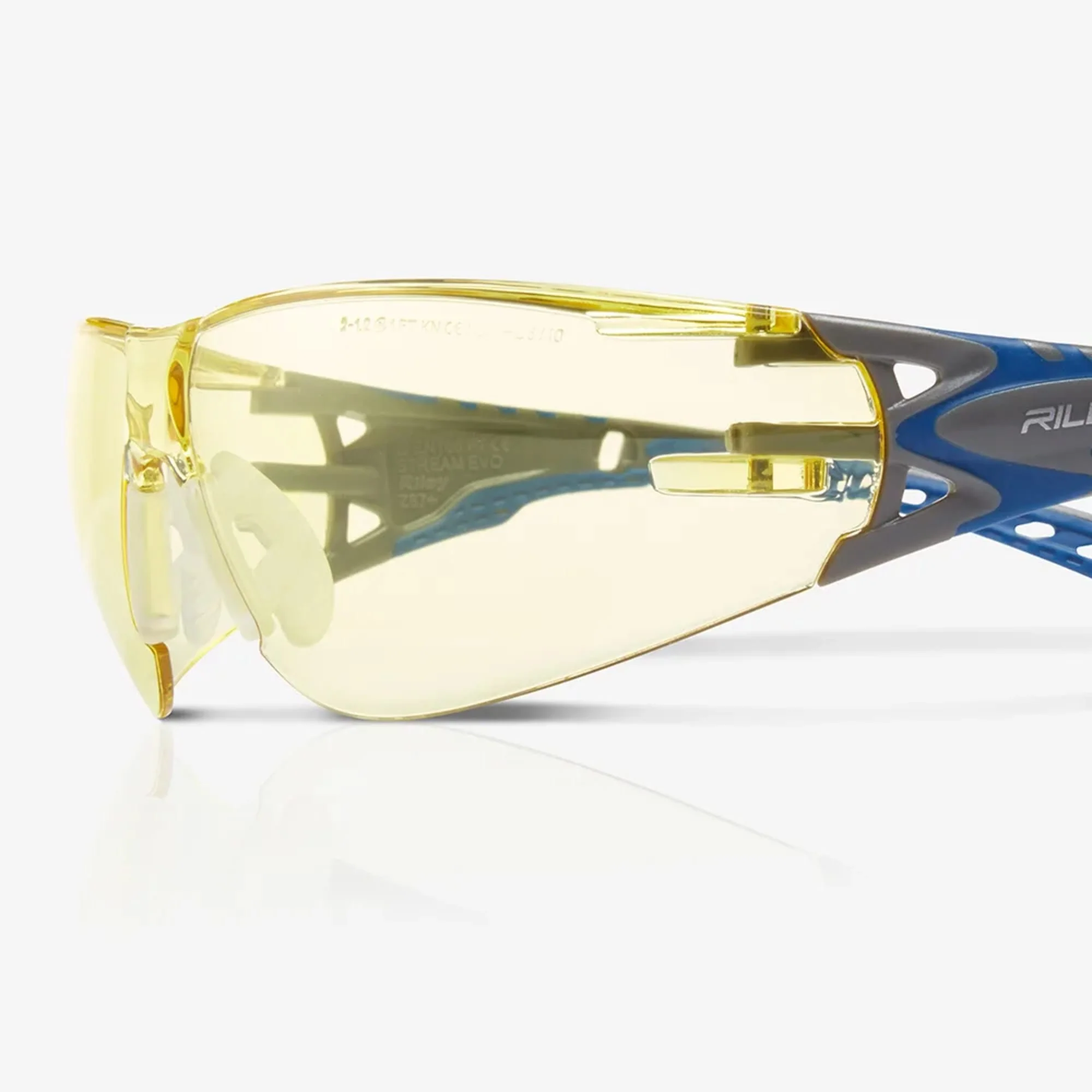 RILEY Stream Evo Eco Yellow Tint Anti-Fog Blue-Light Safety Glasses - Image 3