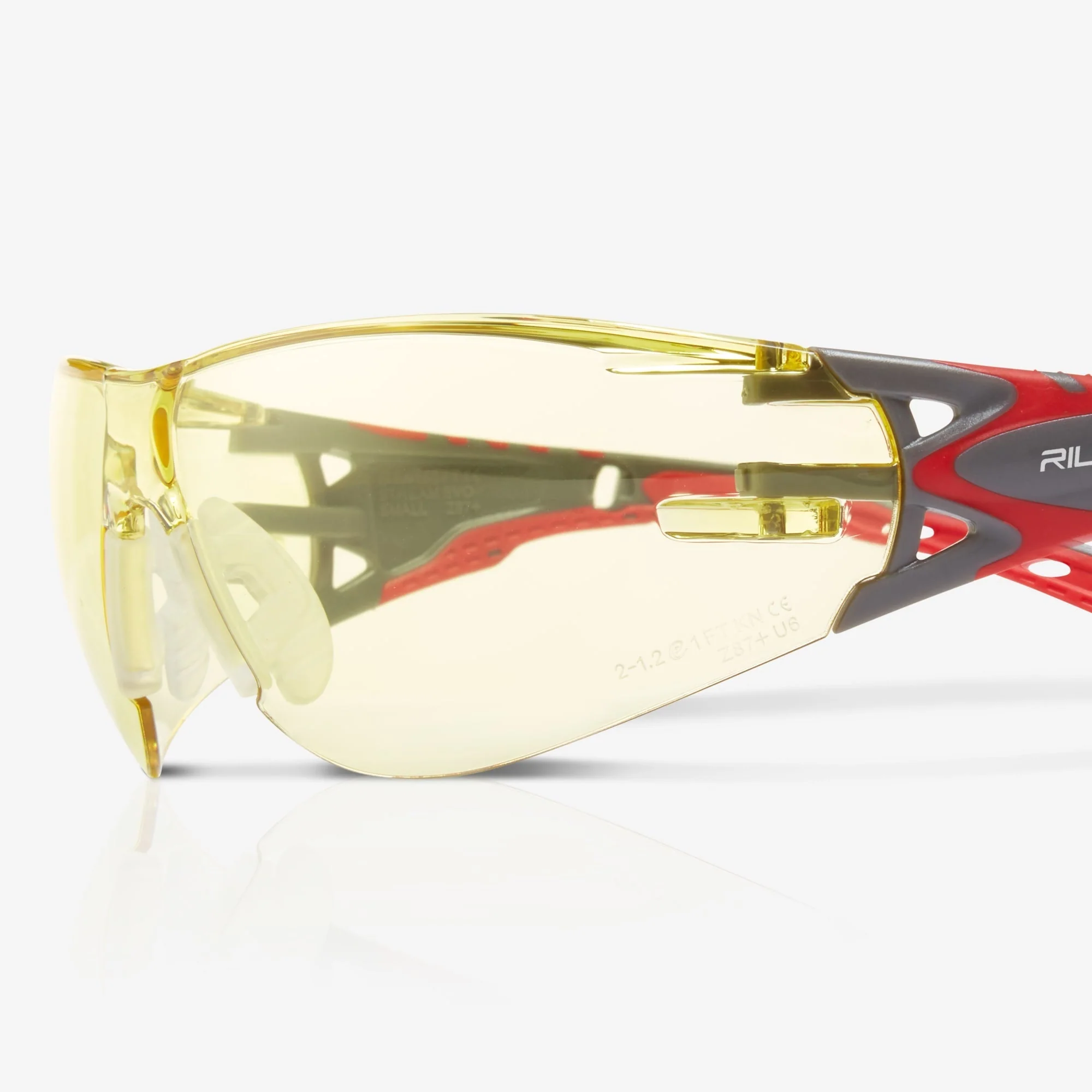 Riley Stream™ Evo Small – Anti-Fog Blue-Light-Blocking Safety Glasses (Yellow Lens) - Image 3