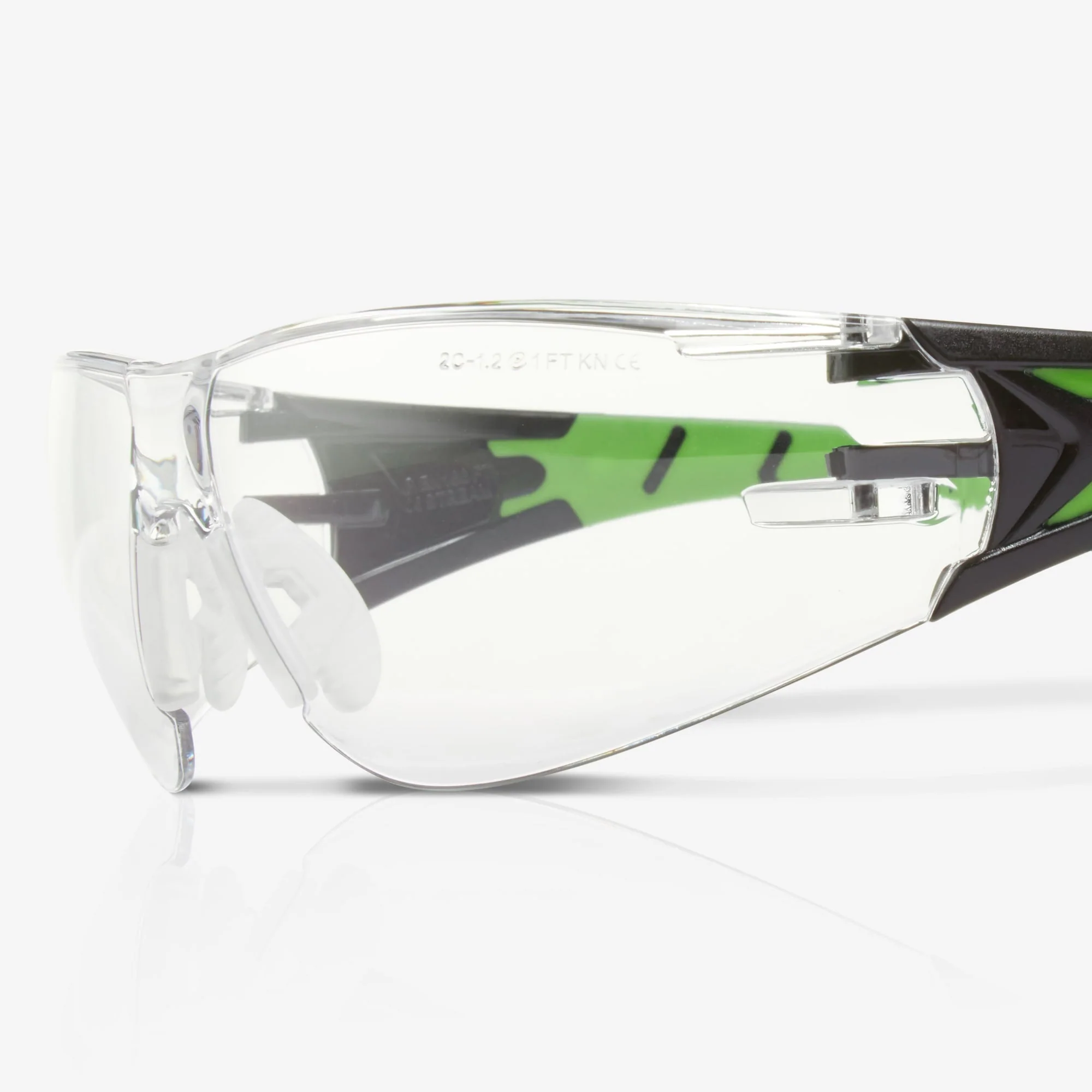 RILEY Stream Green Frameless Metal-Free Safety Glasses with Clear Lens - Image 3