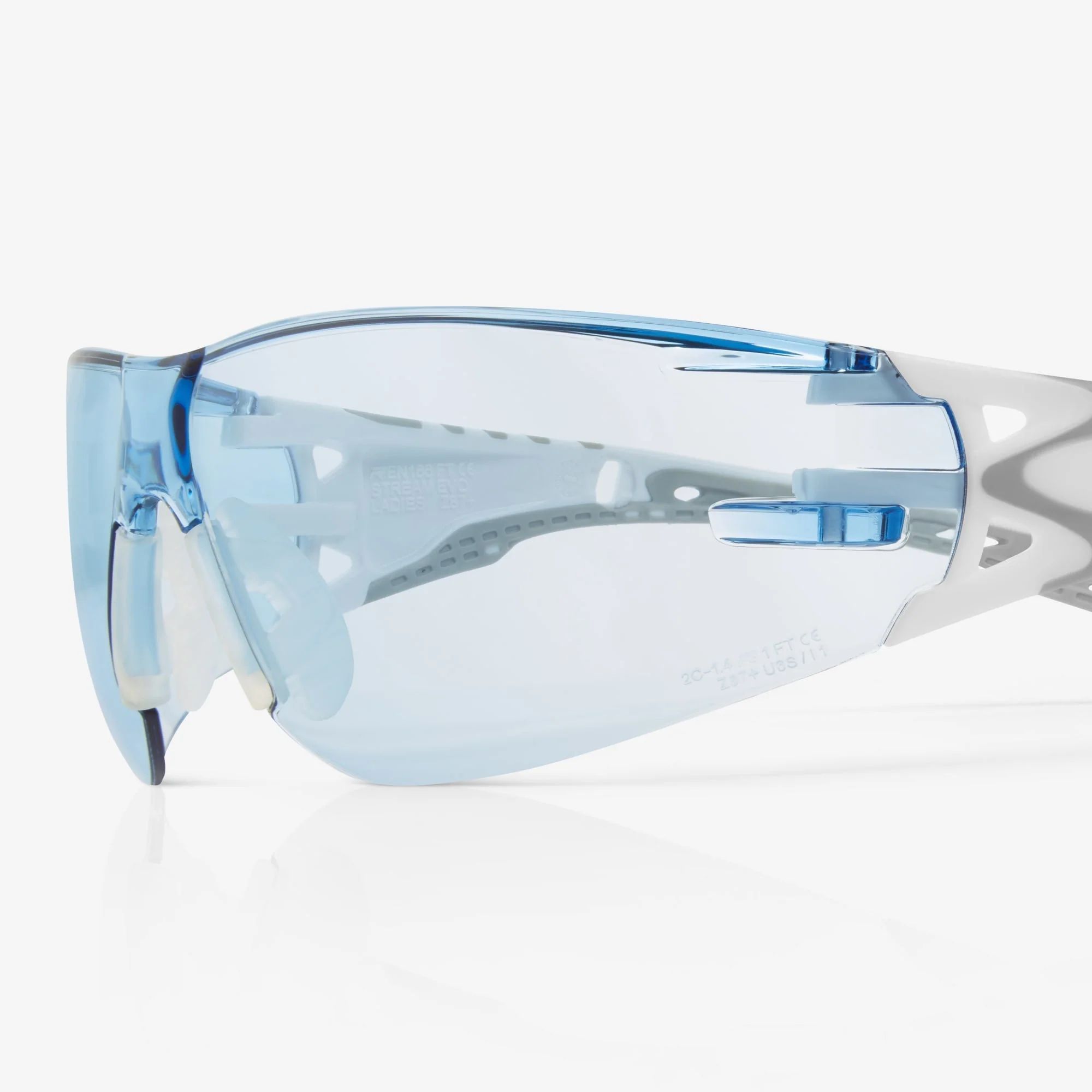 Riley Stream™ Evo Small Eco Safety Glasses – Blue Tint, Anti-Fog - Image 3