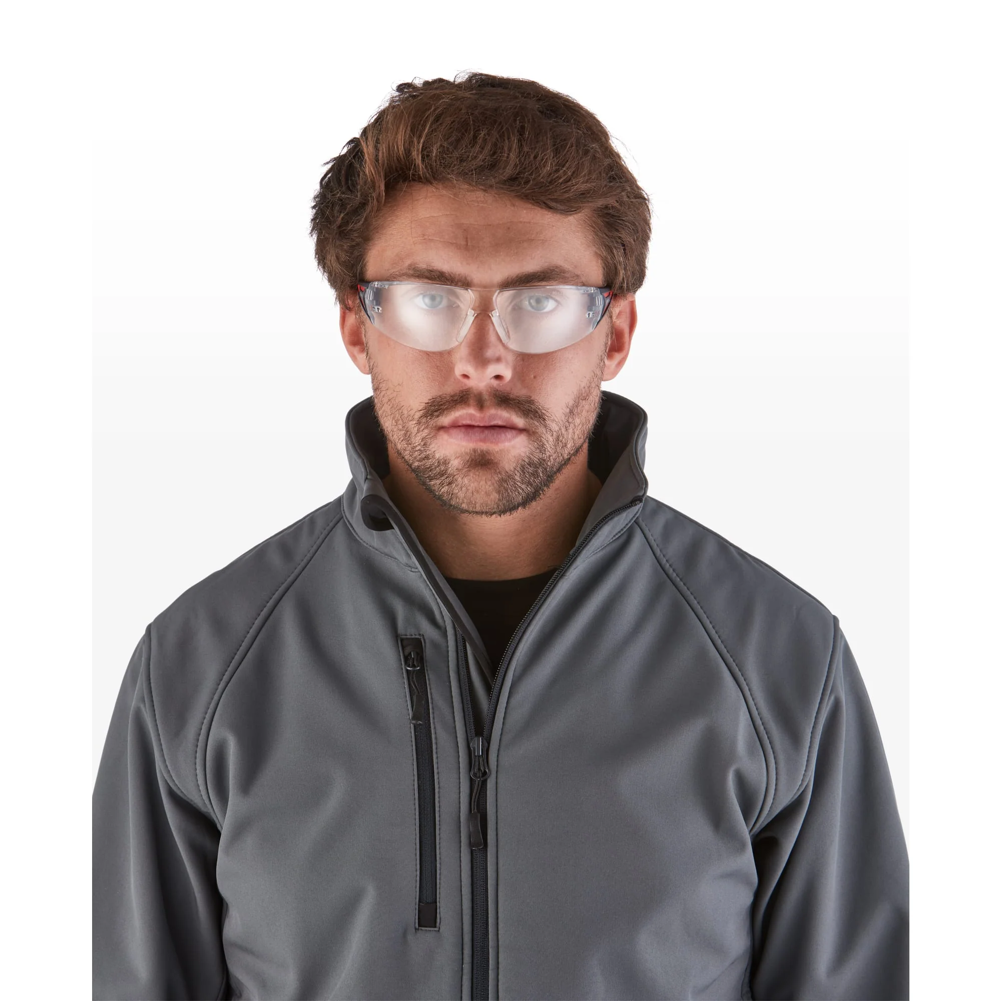 RILEY Stream Red Frameless Metal-Free Safety Glasses with Clear Lens - Image 5