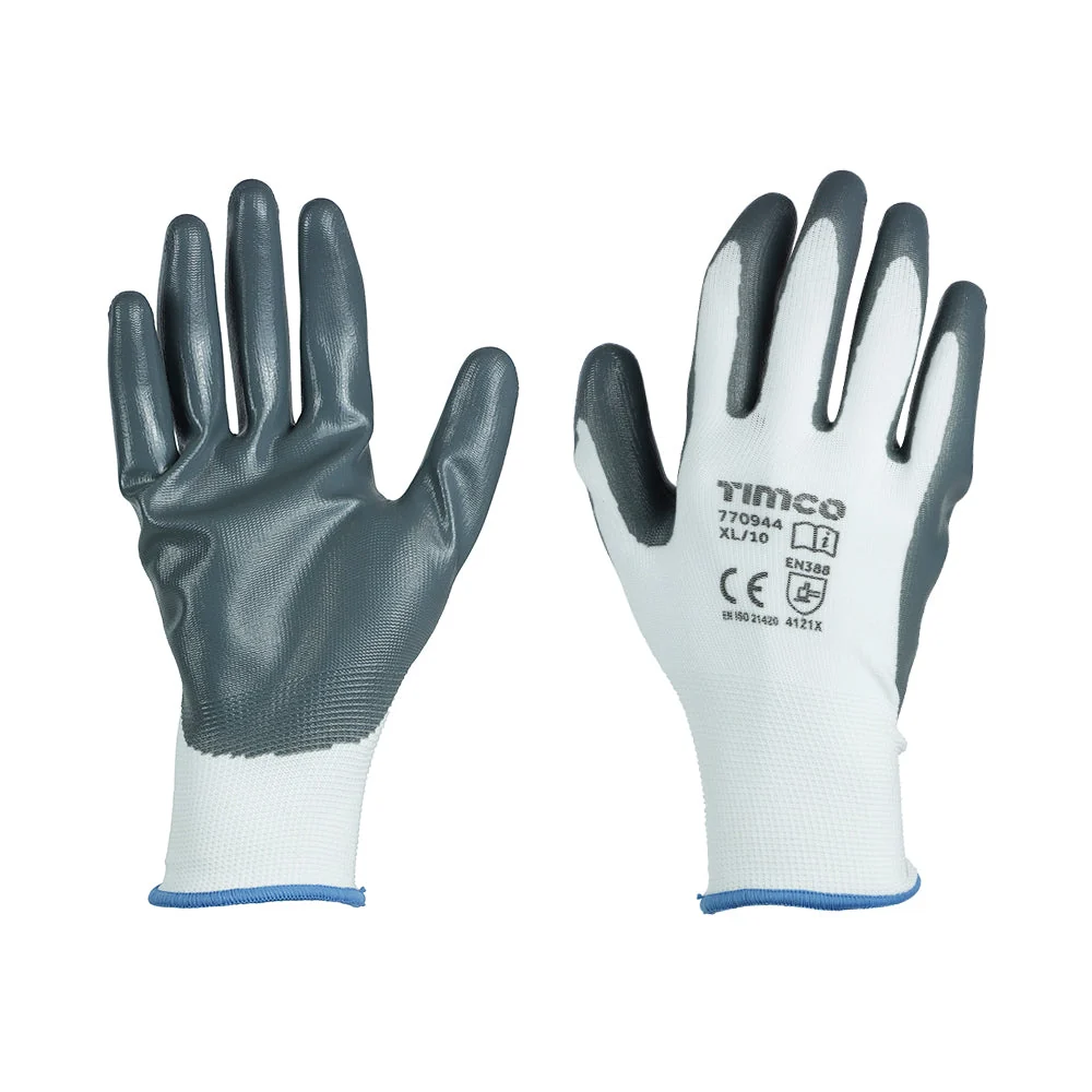 Secure Grip Gloves – Smooth Nitrile Foam Coated – Polyester - Image 2