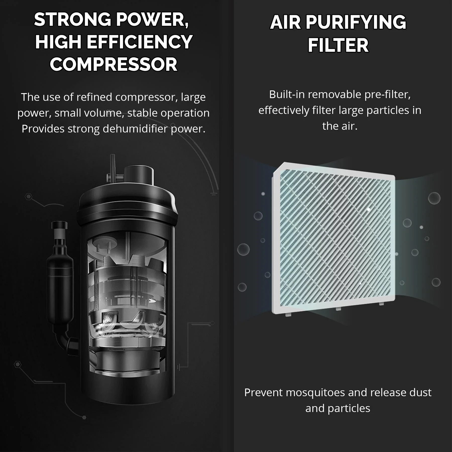 Senelux 25L/Day Dehumidifier Smart App Wi-Fi with 5.5L Water Tank, Continuous Drainage, Large Room, Sleep Mode, 24H Timer - Image 5
