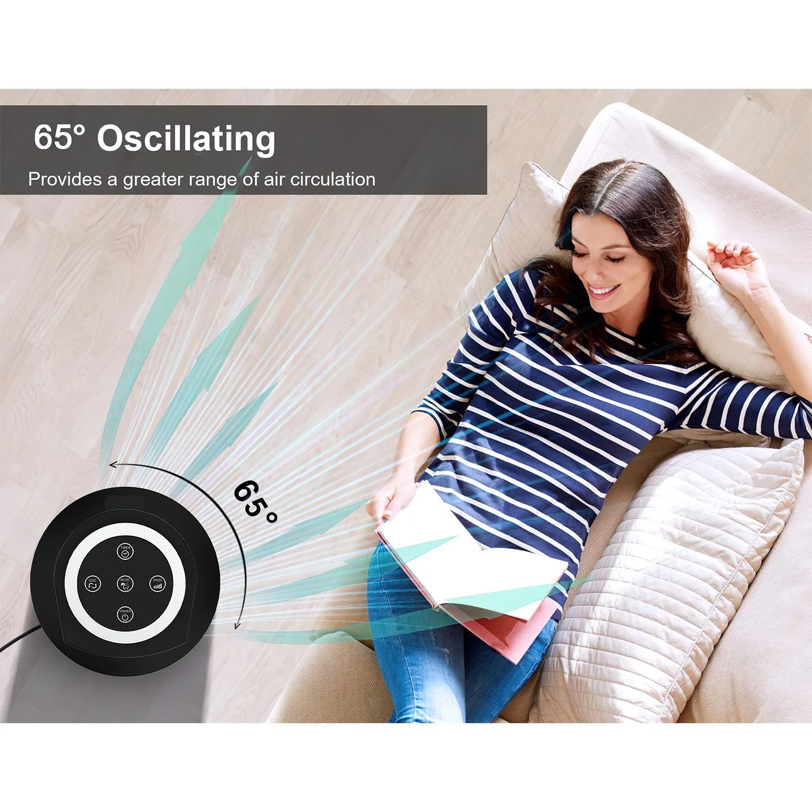 Senelux 36" Oscillating Tower Fan - Image 7
