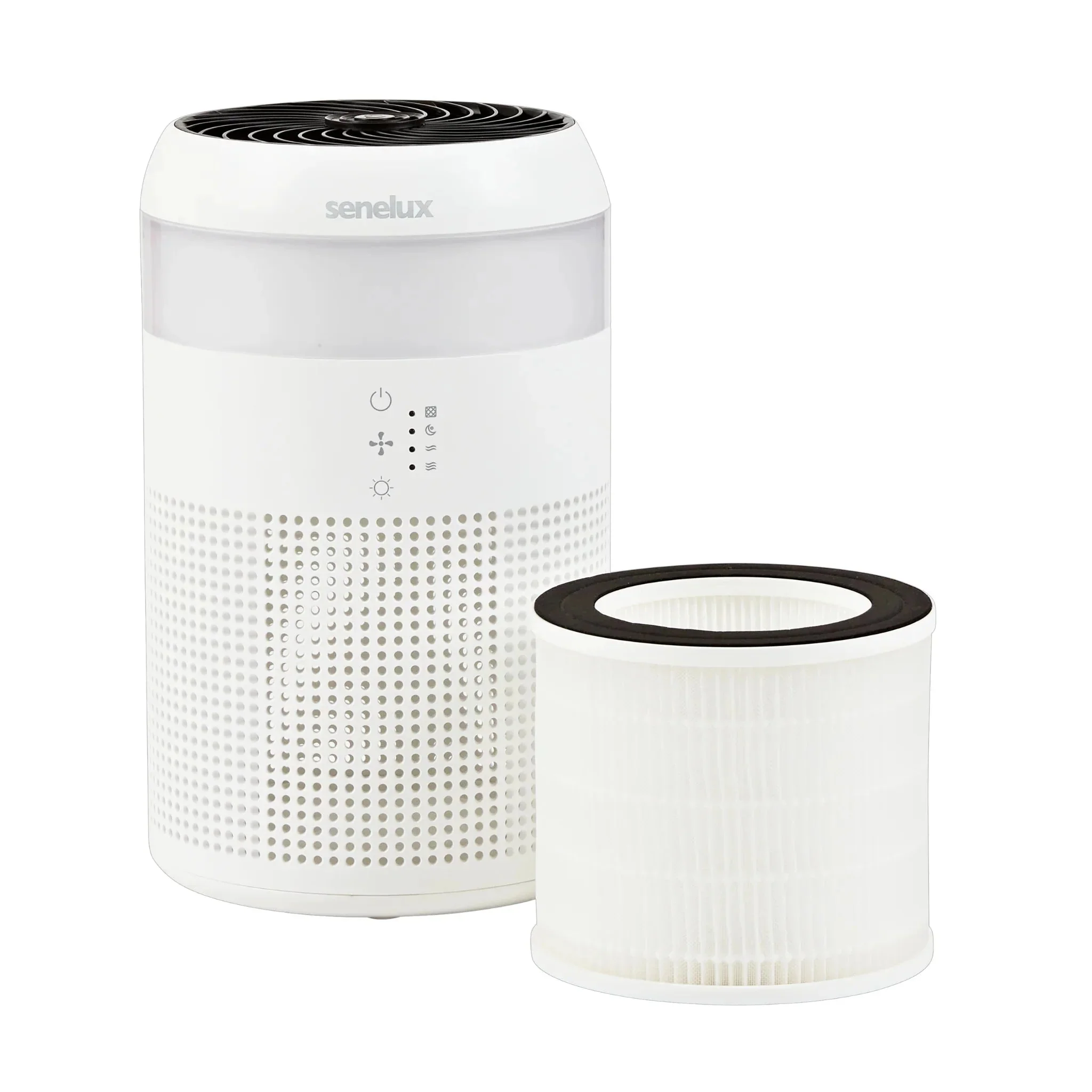 Senelux Demi HEPA Air Purifier for Bedroom with 7 Colours Light, Mini Air Purifier with Fragrance Sponge for Home Office Living Room - Image 4