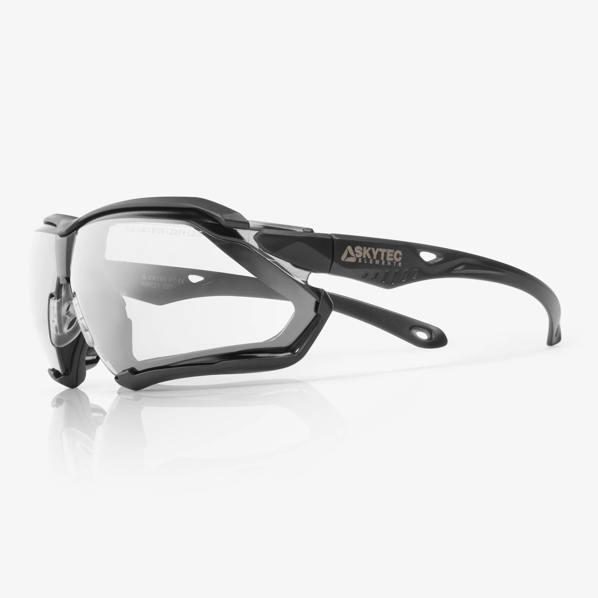 SKYTEC ELEMENTS EME21 Anti Scratch Anti Fog Sports Style Spoggles Safety Glasses & Protective Goggles Combination with Clear Lens - Image 8