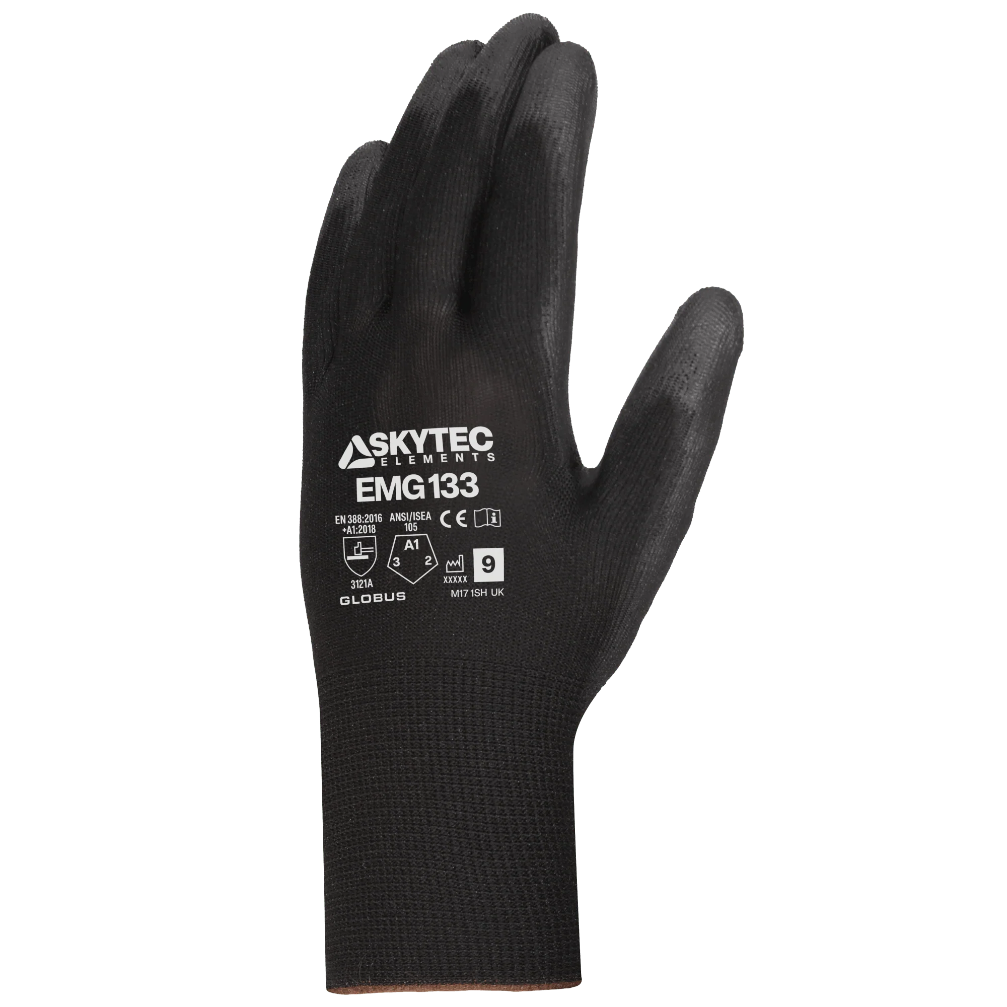 SKYTEC ELEMENTS EMG133 Black Multi Purpose PU Palm Coated Work Gloves (PACK of 120 PAIRS) - Image 4