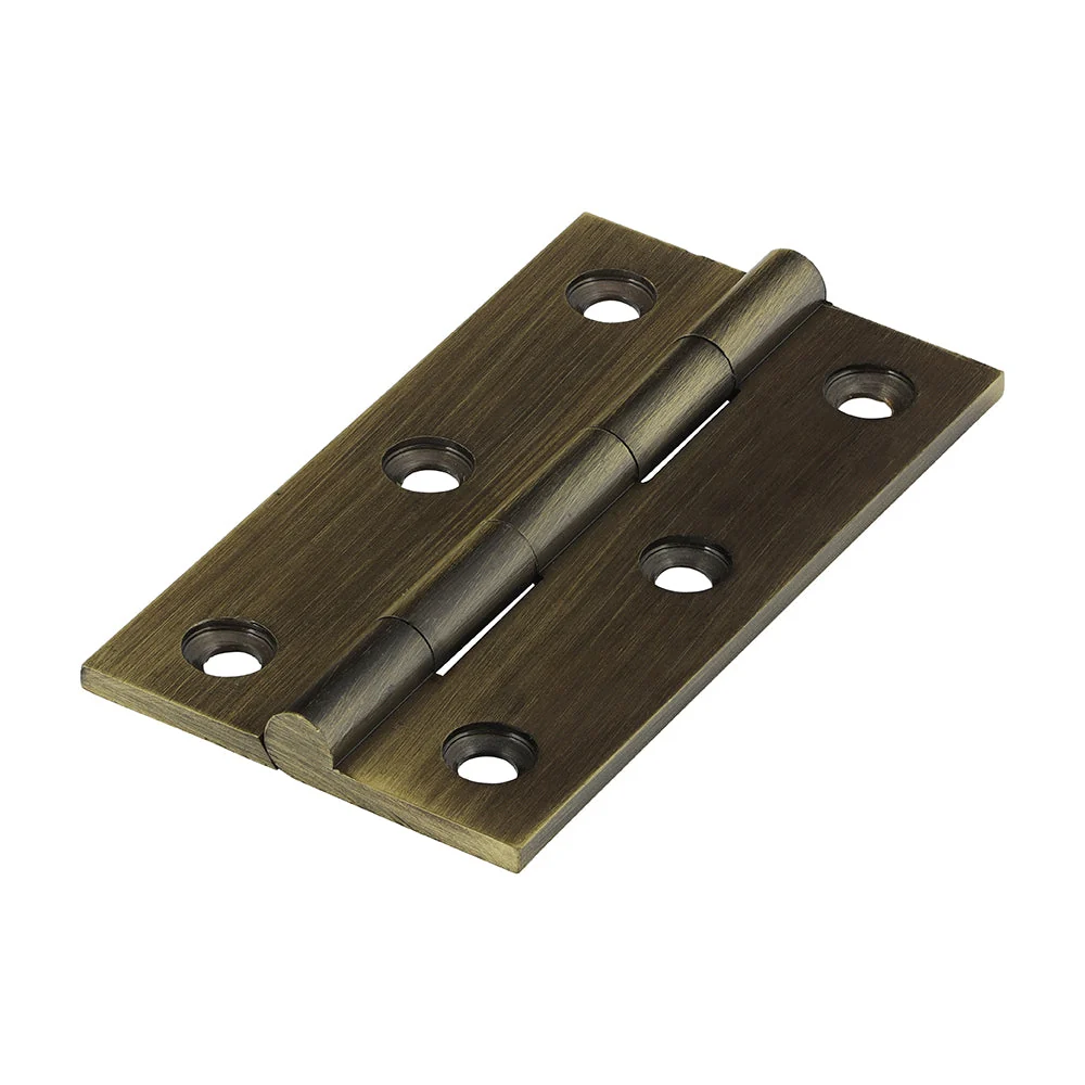 Solid Drawn Hinges – Solid Brass – Antique Brass - Image 3