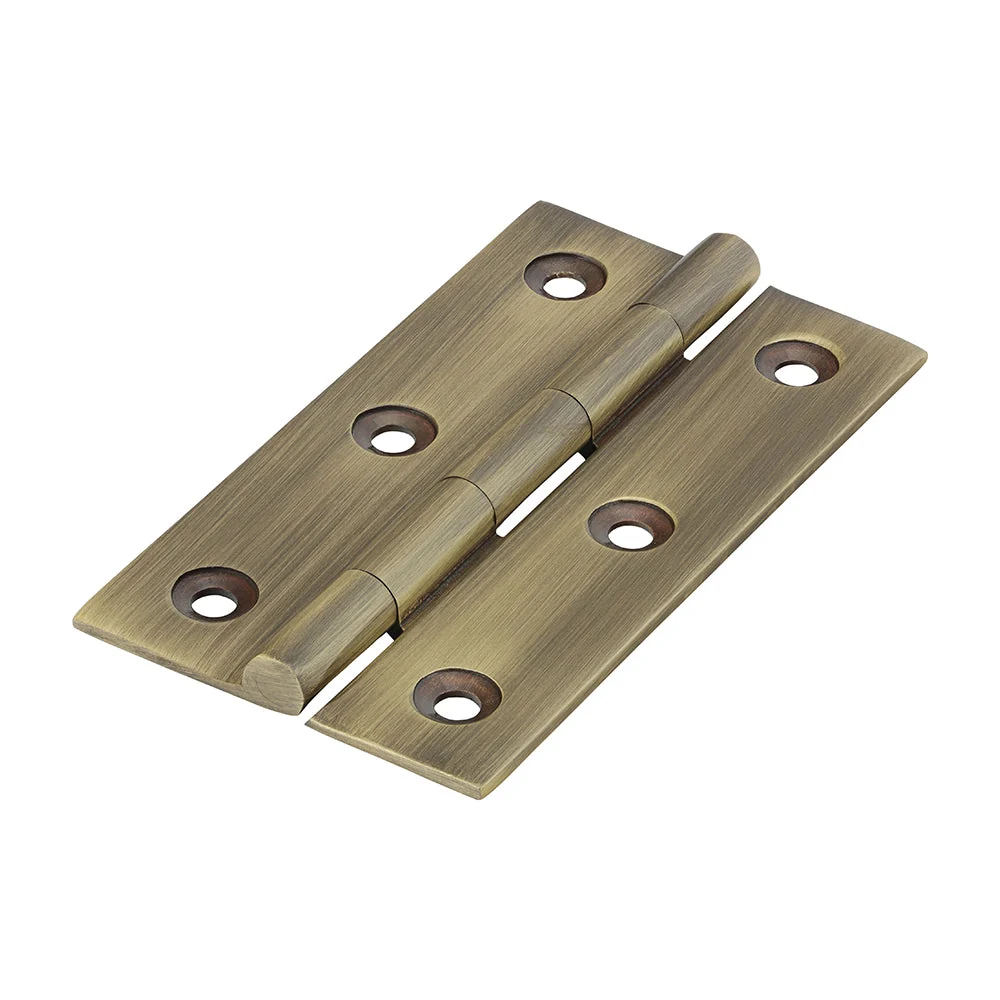 Solid Drawn Hinges – Solid Brass – Antique Brass - Image 4