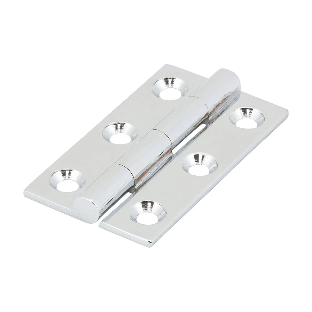 Solid Drawn Hinges - Solid Brass - Polished Chrome - Image 2
