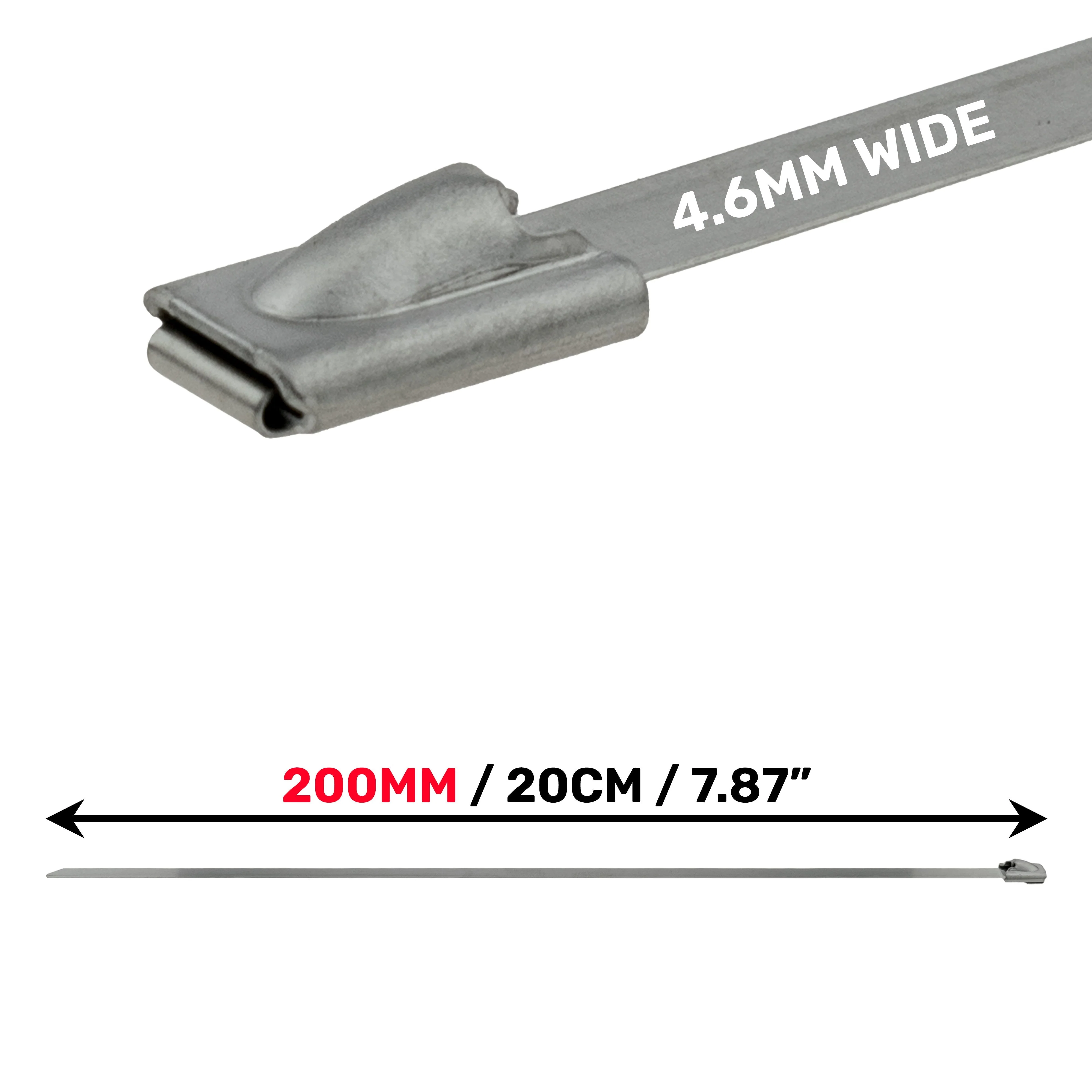 Stainless Steel Cable Ties 4.6mm x 200mm - Image 3