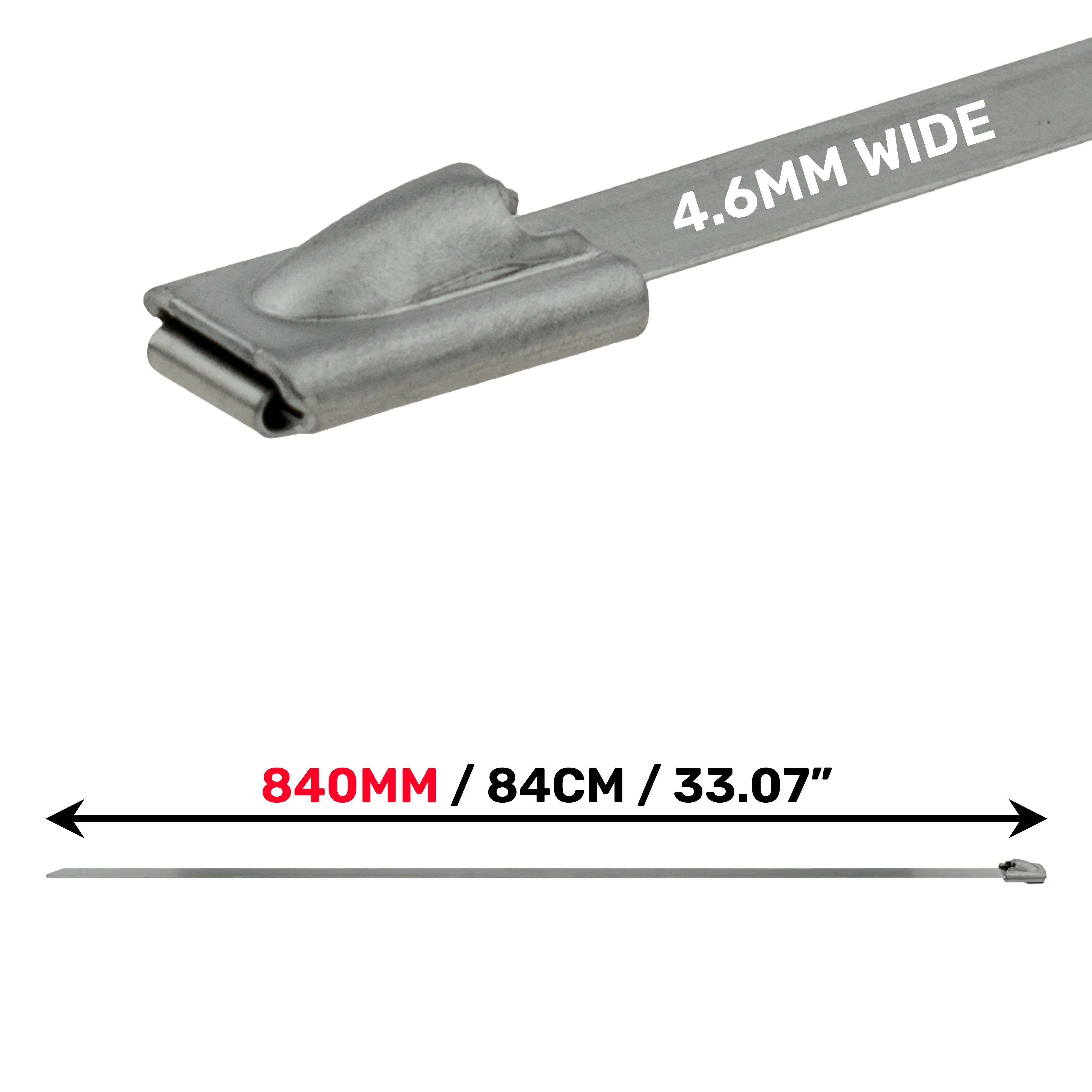 Stainless Steel Cable Ties 4.6mm x 840mm - Image 2