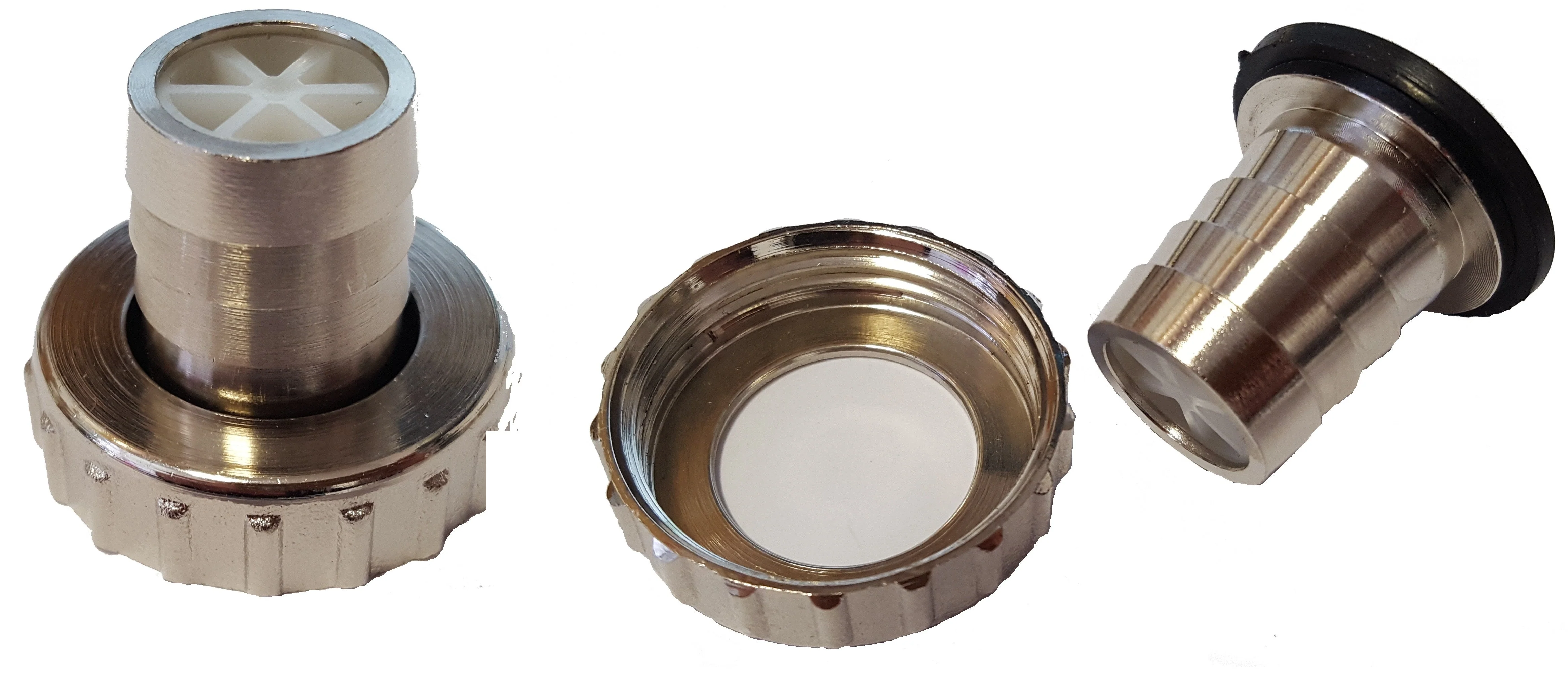 Tap Adaptor with 1" BSPF Inlet and 3/4" Barb Outlet Brass - Image 2
