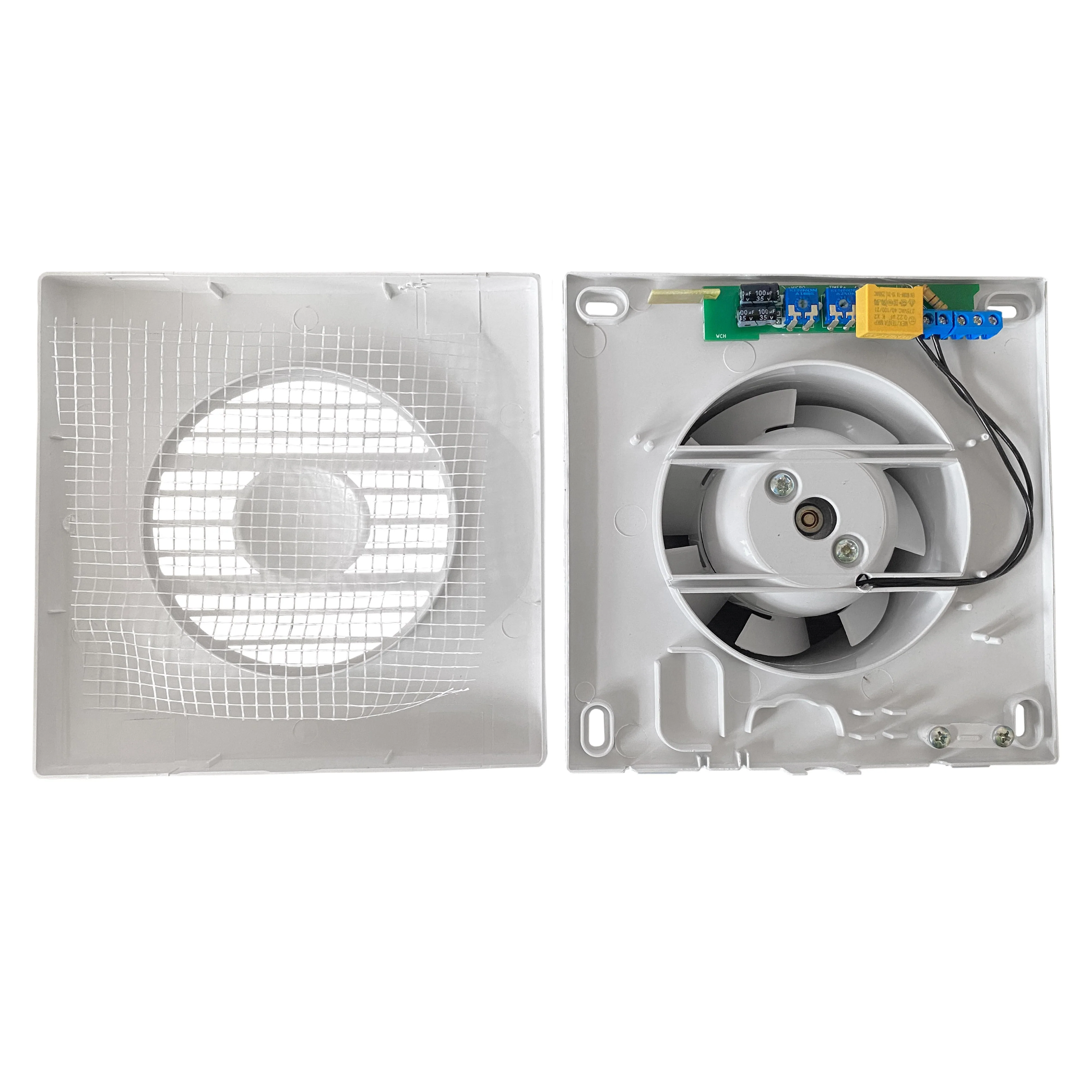 Through Wall Ventilation Kit RICO Timer Switch Fan with White External Vent - Image 3