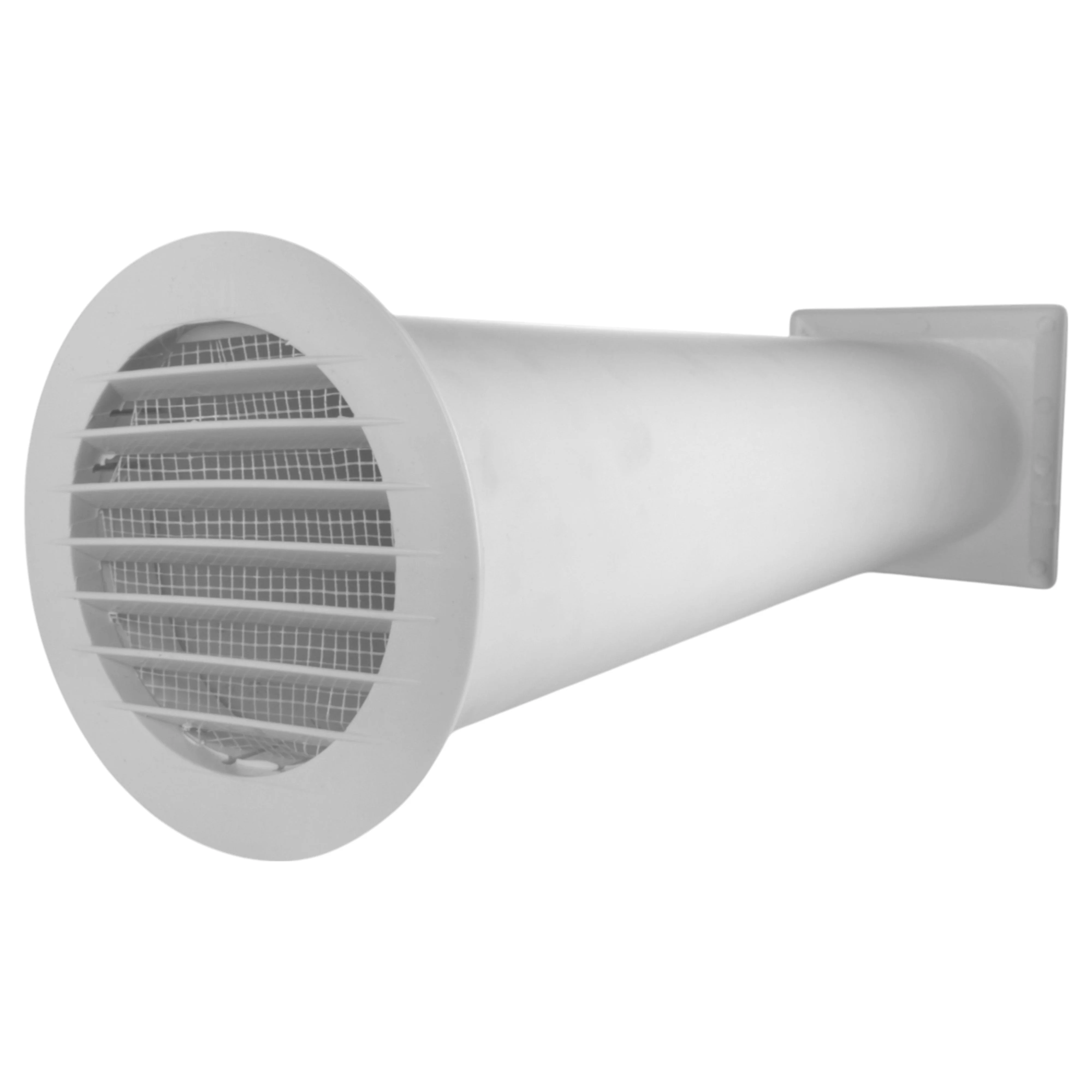 Through Wall Ventilation Kit Round Louvre Vent VC-KRO0184 with White External Vent - Image 4