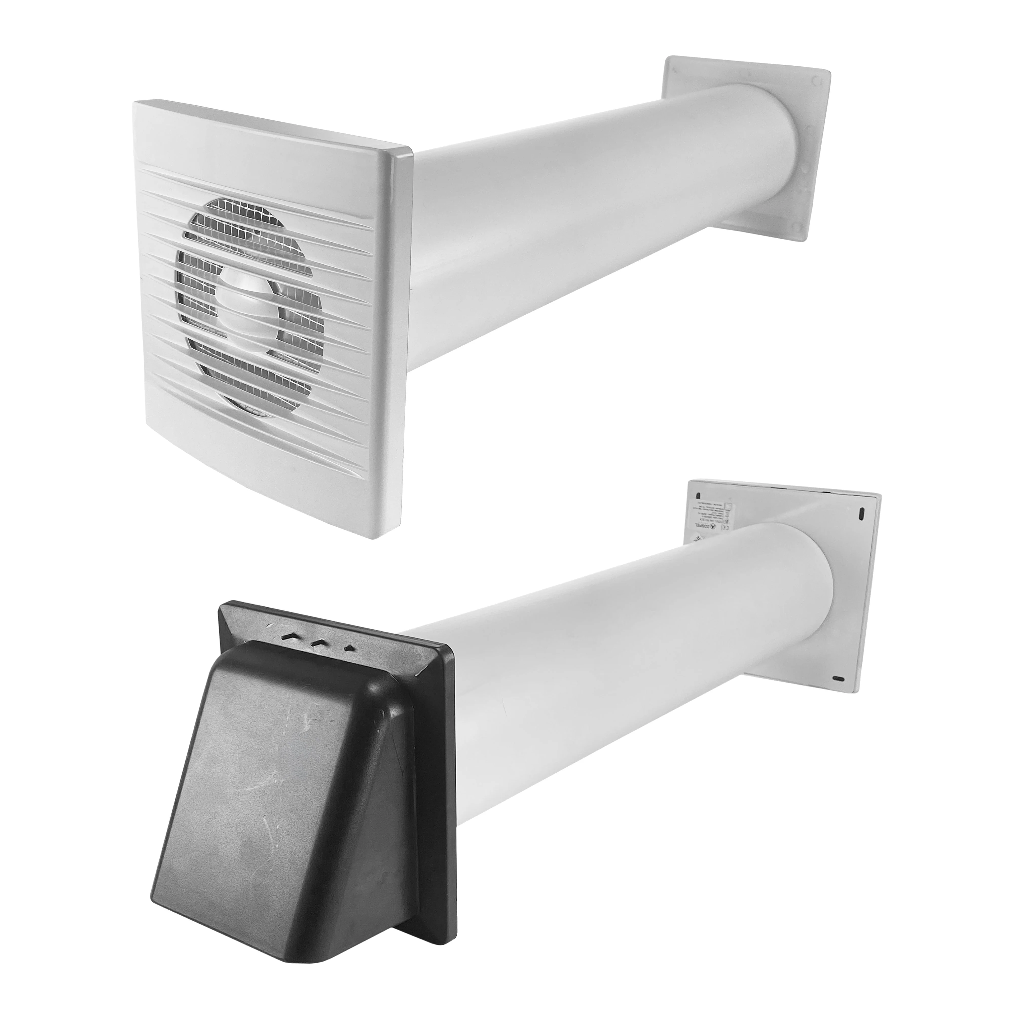 Through Wall Ventilation Kit - STYL Fan with Timer and Graphite External Vent - Image 18