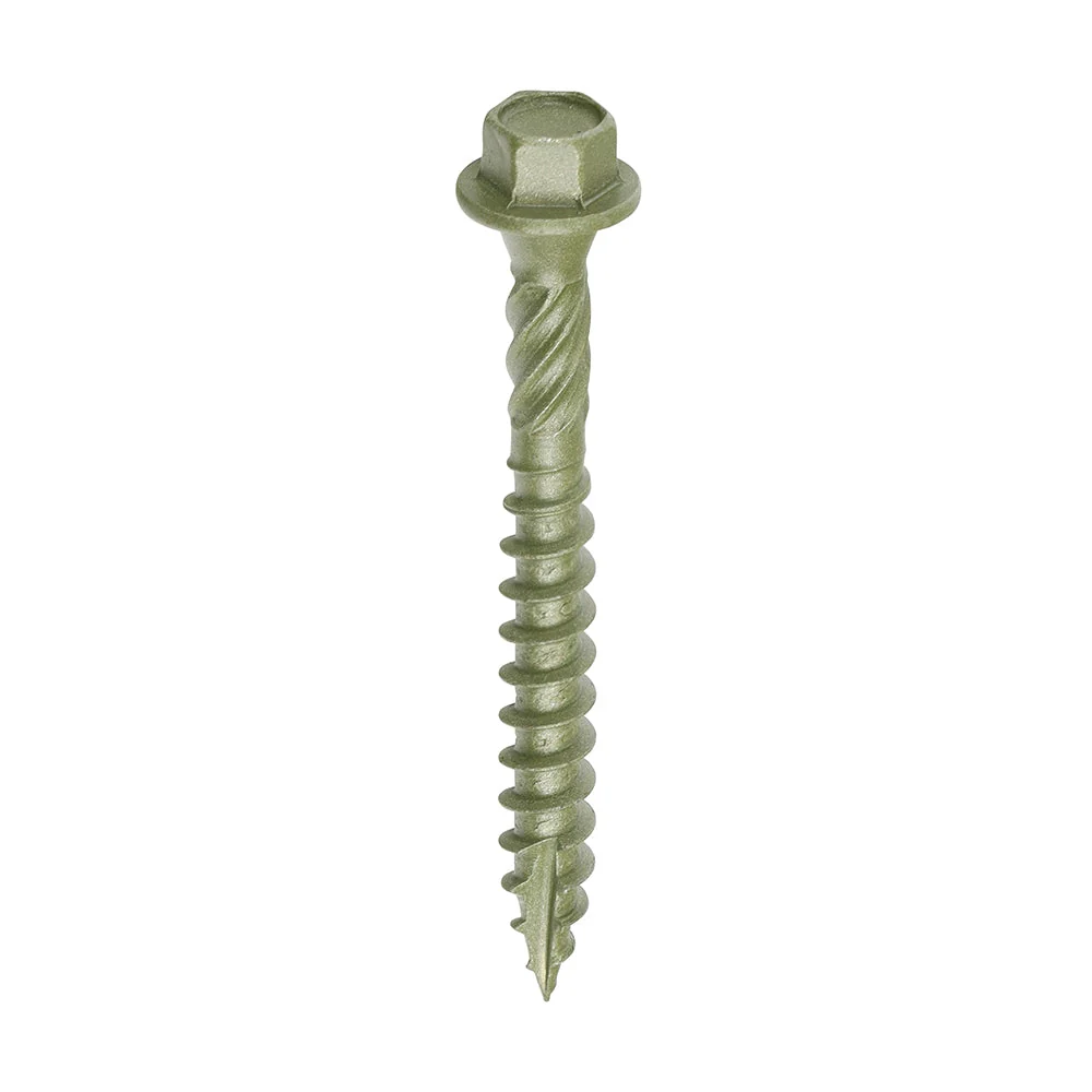 Timber Frame Construction & Landscaping Screws - Hex - Exterior - Green Organic