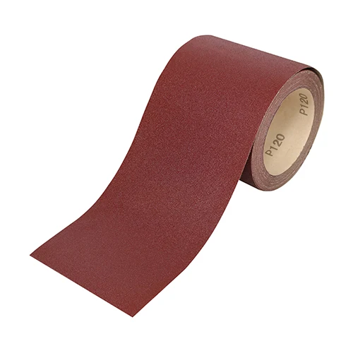 TIMCO Coarse (P40 - P60 Grit) Heavy Duty Sandpaper - 115mm x 10m - 250g Paper - Red