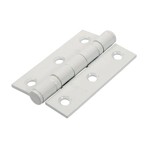 Twin Ball Bearing Butt Hinges – Steel - Epoxy White - 76 x 51