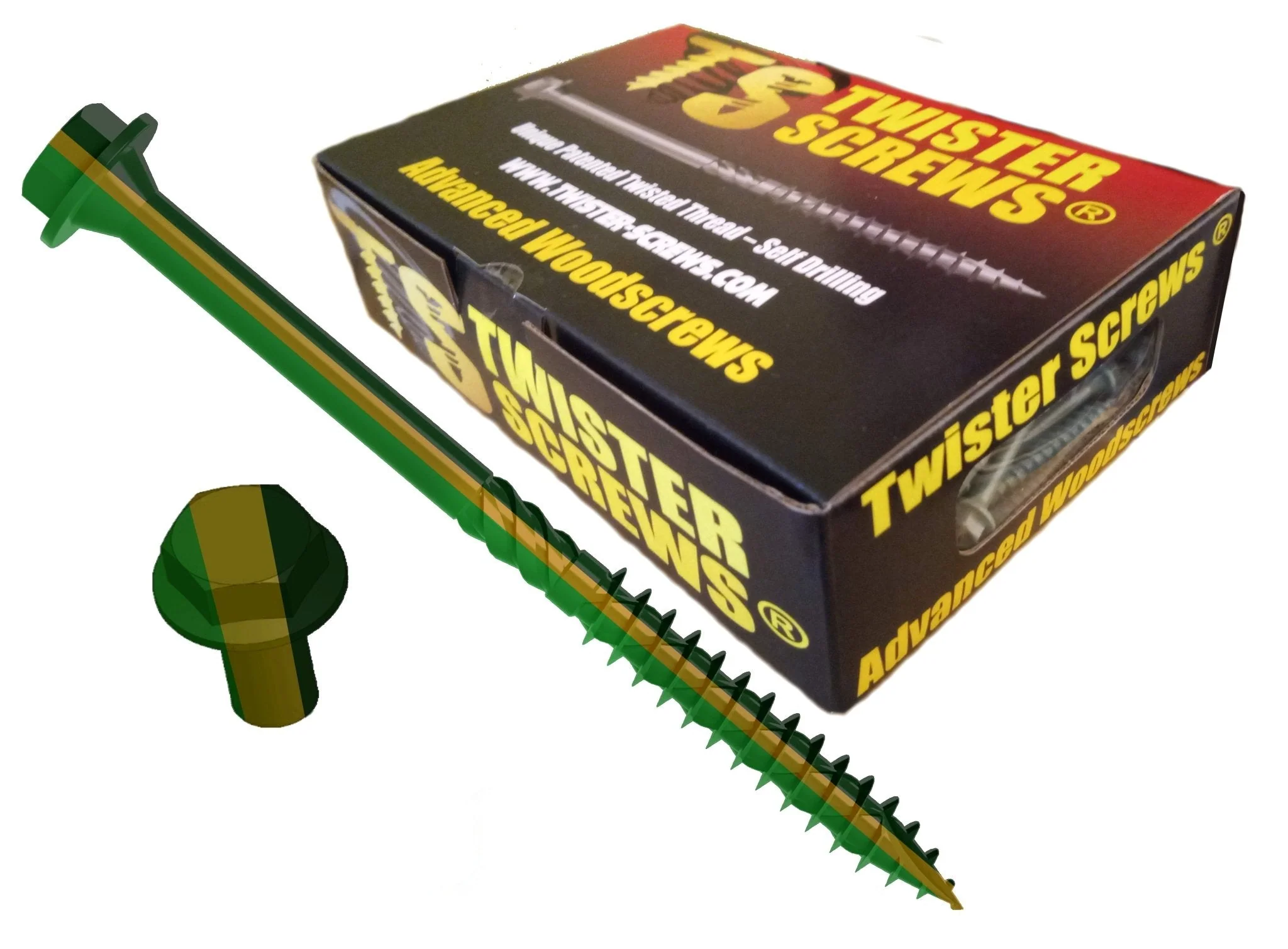 Twisterscrews HexDrive – Pro-Grade Hex Head Wood Screws - Ourdoor/External Corosion Resistant