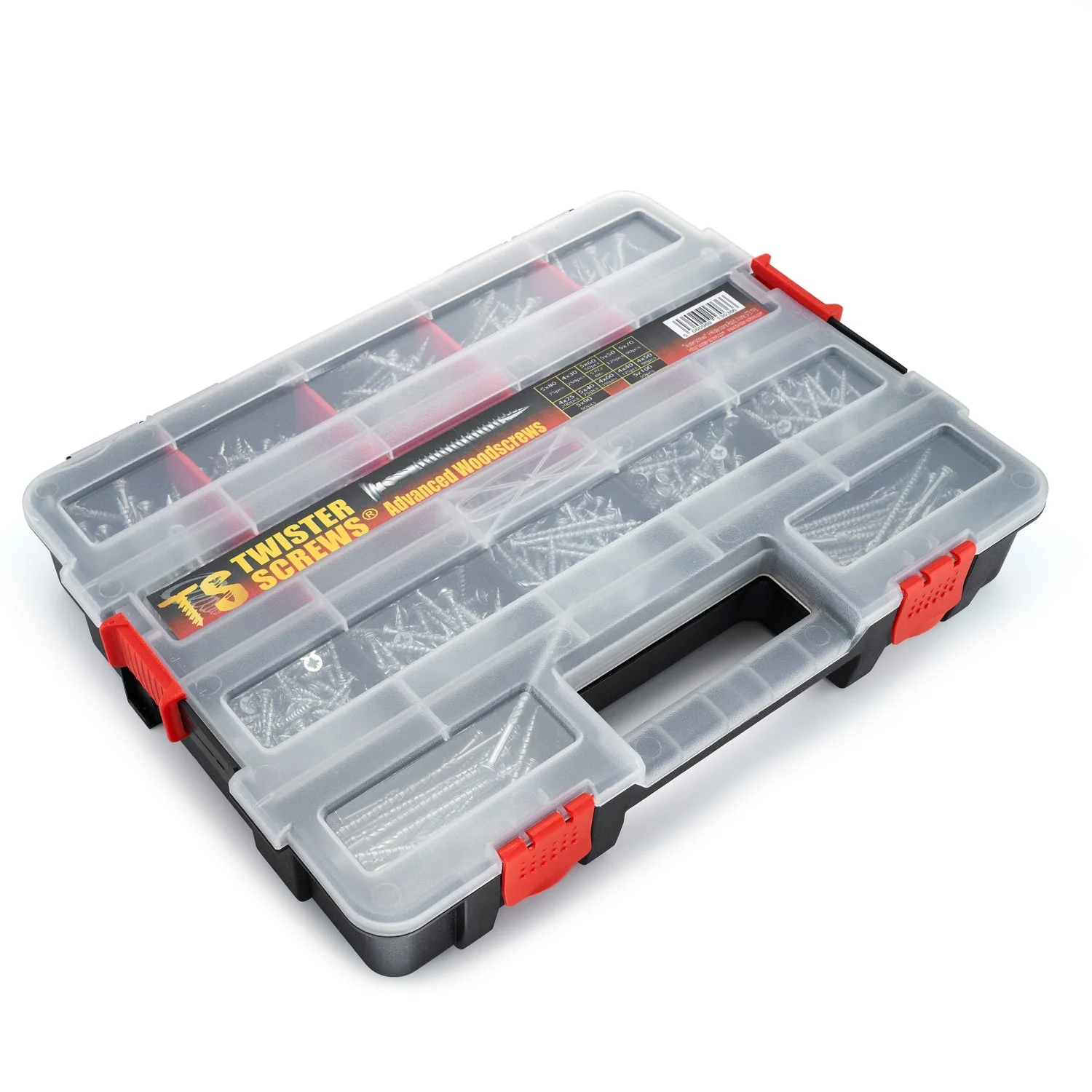 TwisterScrews Multibox – 1,280-Piece Plastic Screwbox (Magic Spiral & Twisted Thread) - Image 3