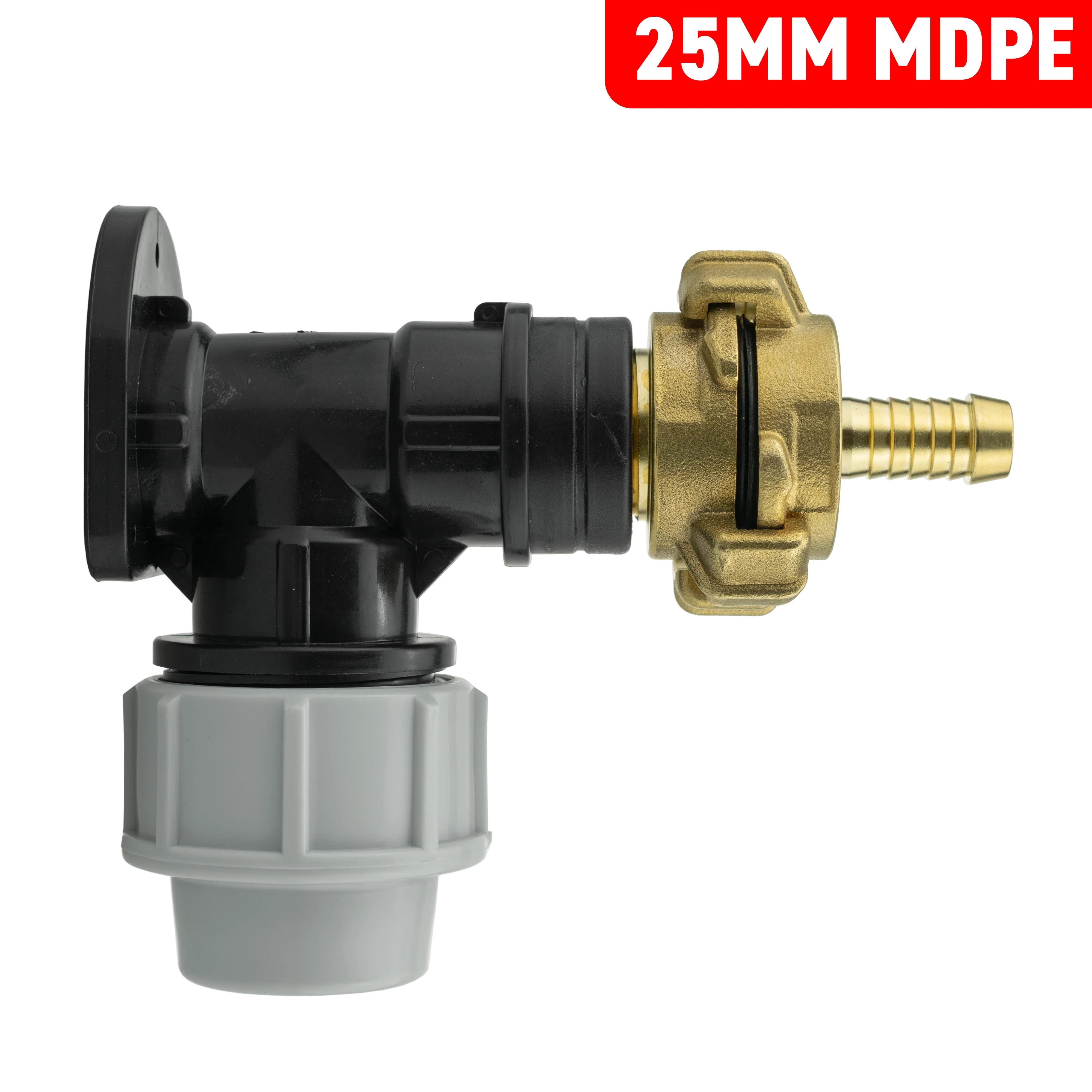 Wall Flange Kit 25mm MDPE + 13mm Barbed Geka Set - Image 4